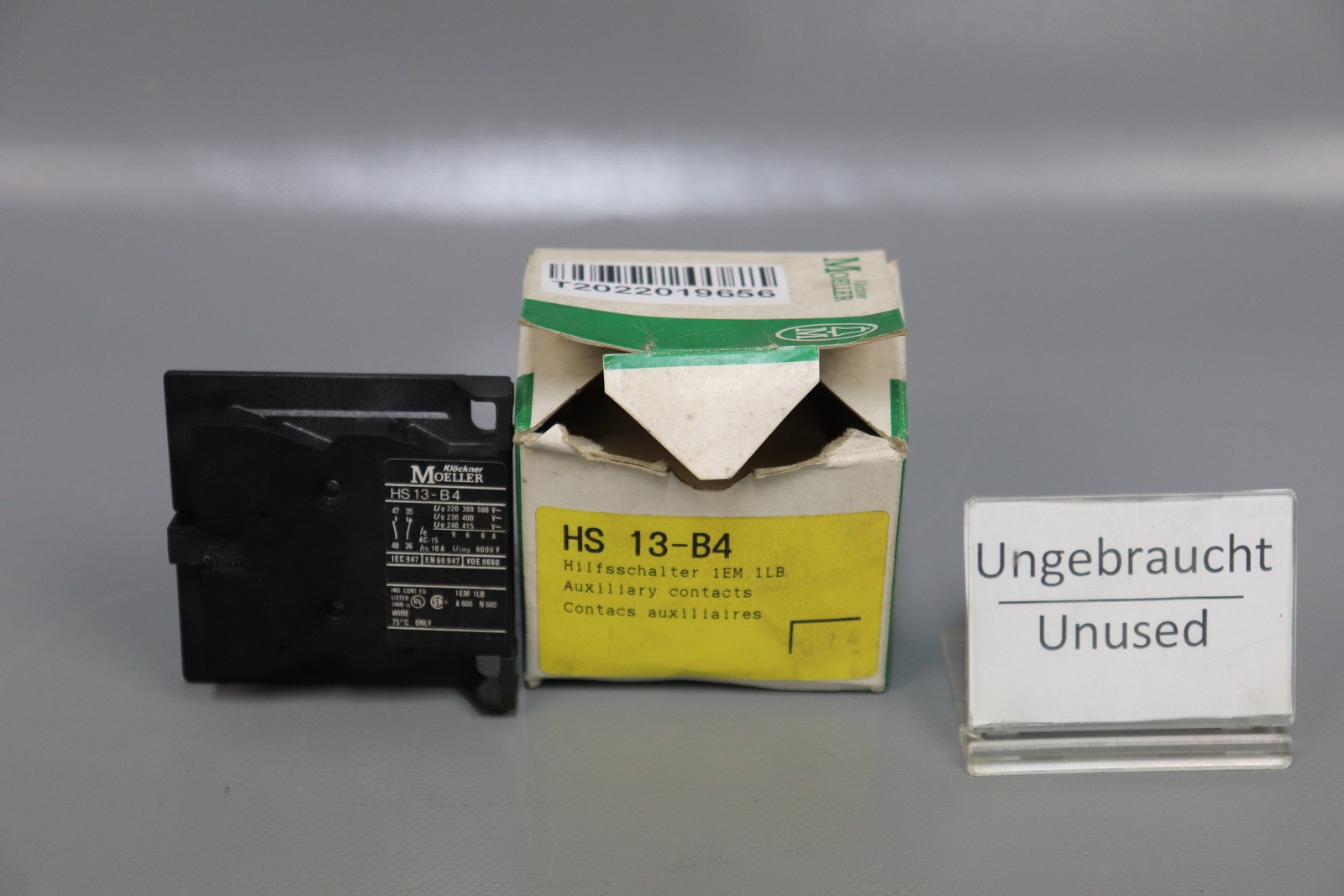 Klöckner Moeller HS 13-B4 auxiliary switch 1EM 1LB HS13B4 unused original packaging