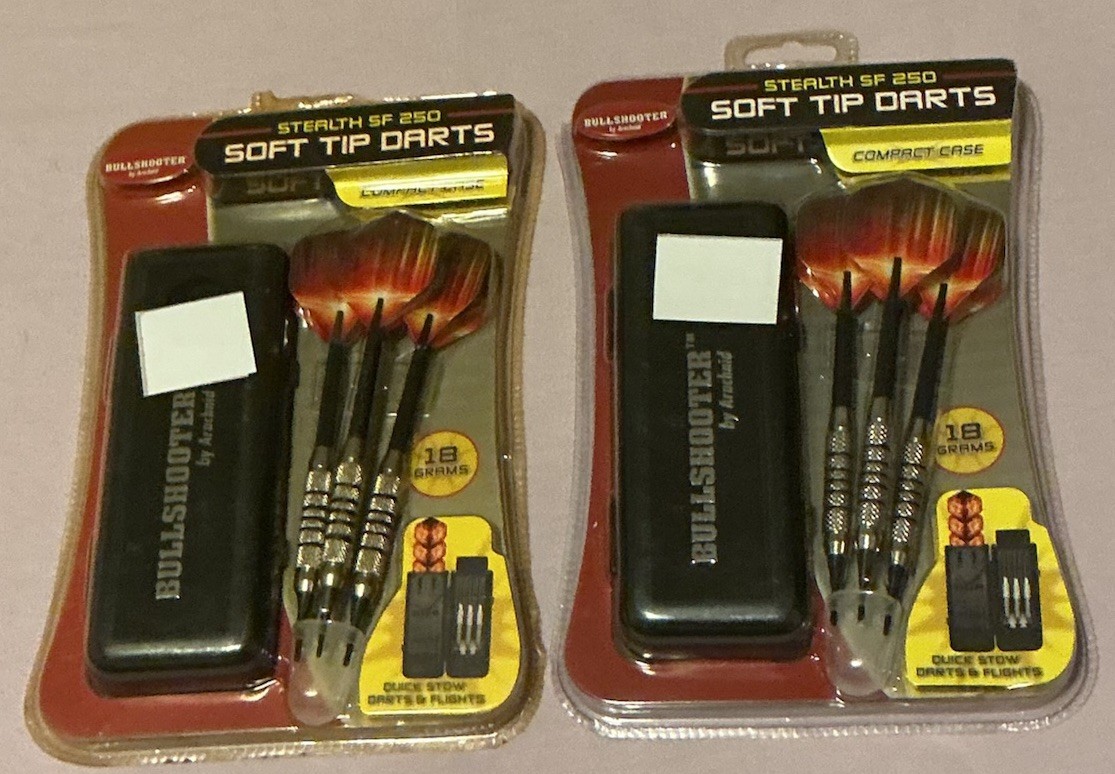 Bullshooter by Arachnid Astra  Soft Tip Darts - 18 Grams -2 Packs Factory Sealed