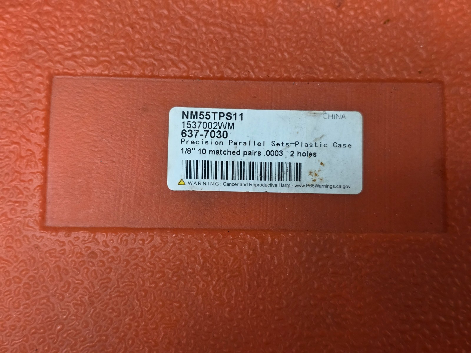 Procheck NM55TPS11 Precision Parallel Set 637-7030 **Read Description**