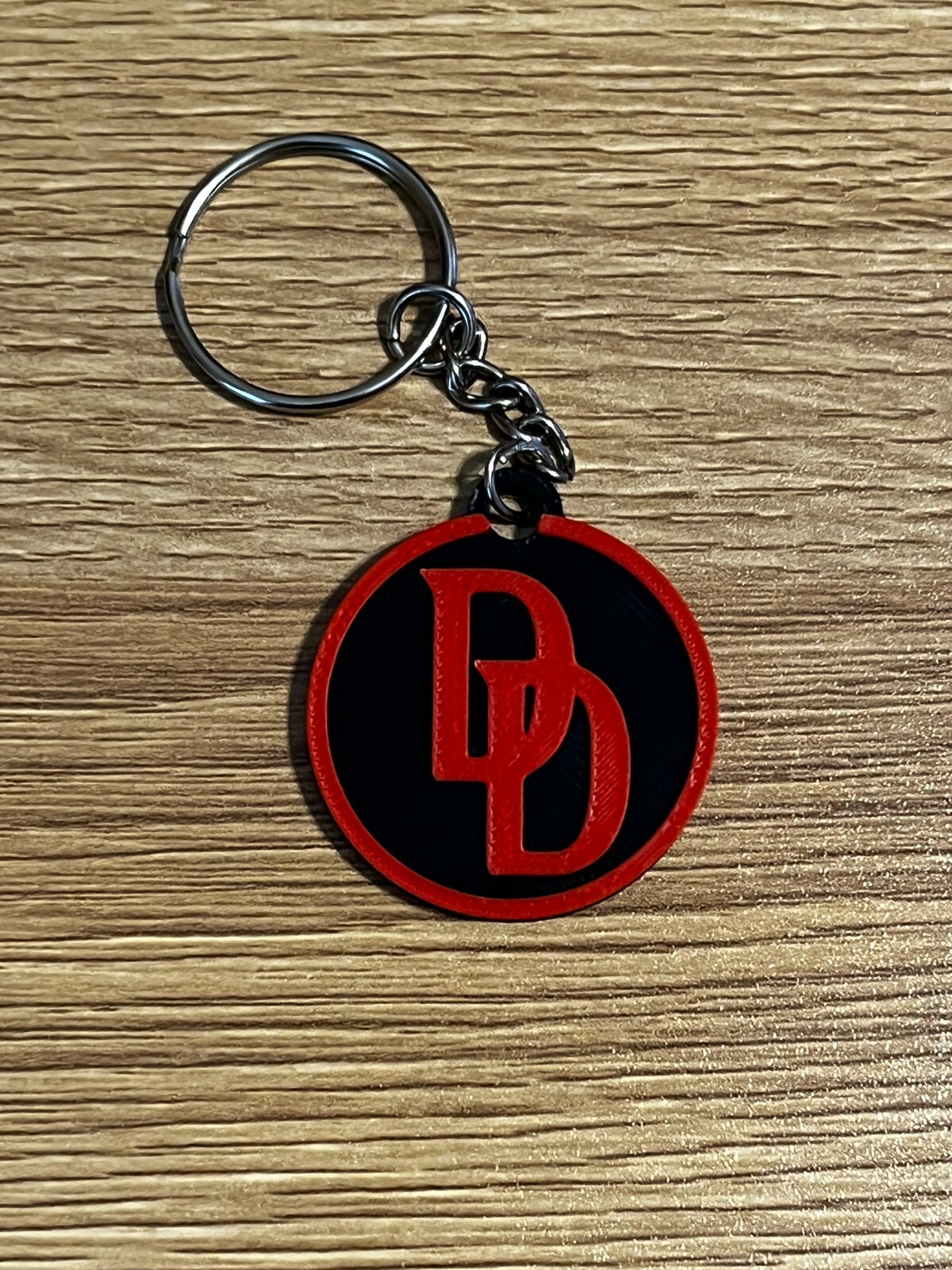 Daredevil Keychain – 1 1/2" Marvel Superhero Key Fob with Chain | Comic Book