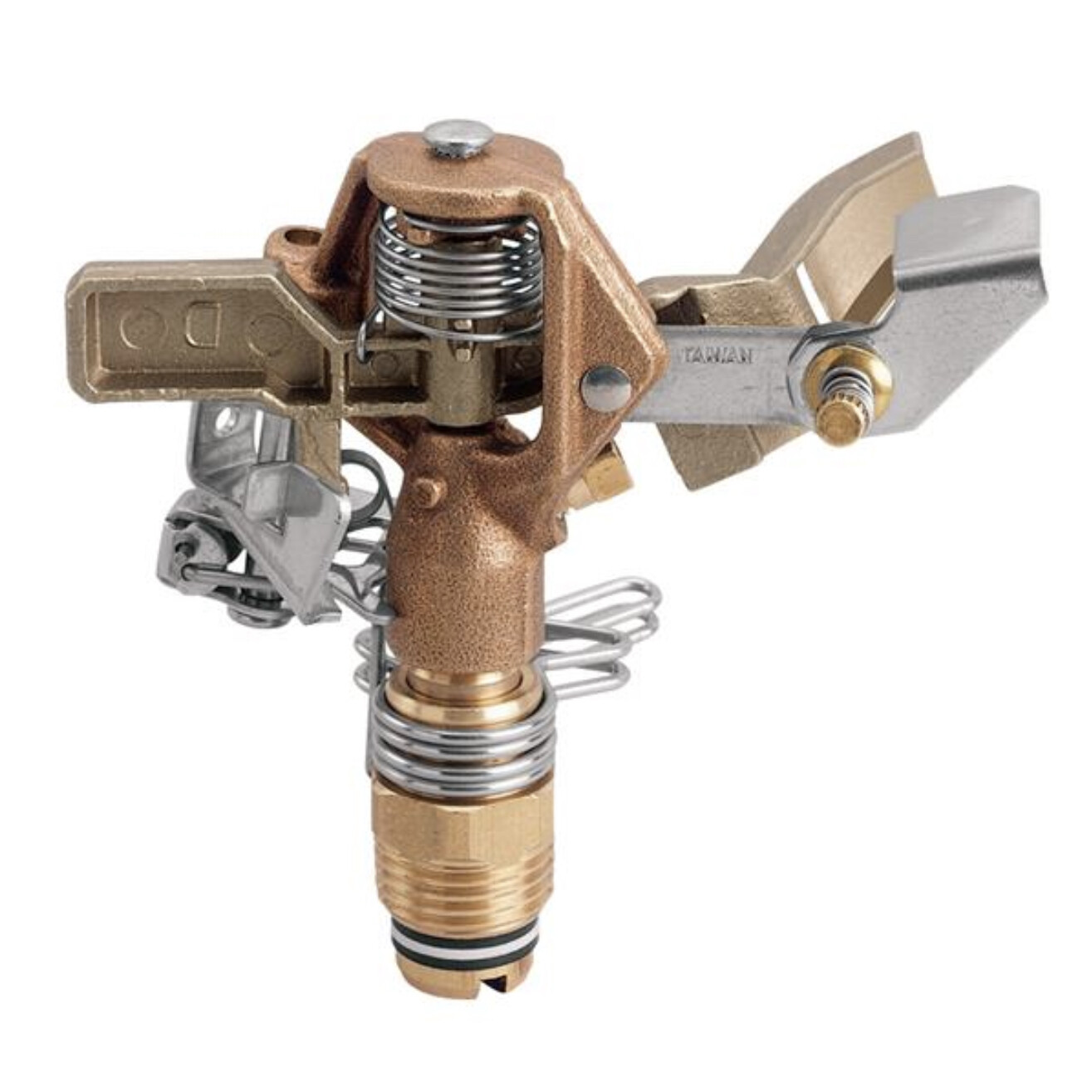 Orbit Adjustable Brass Impact Sprinkler, 1/2" Base
