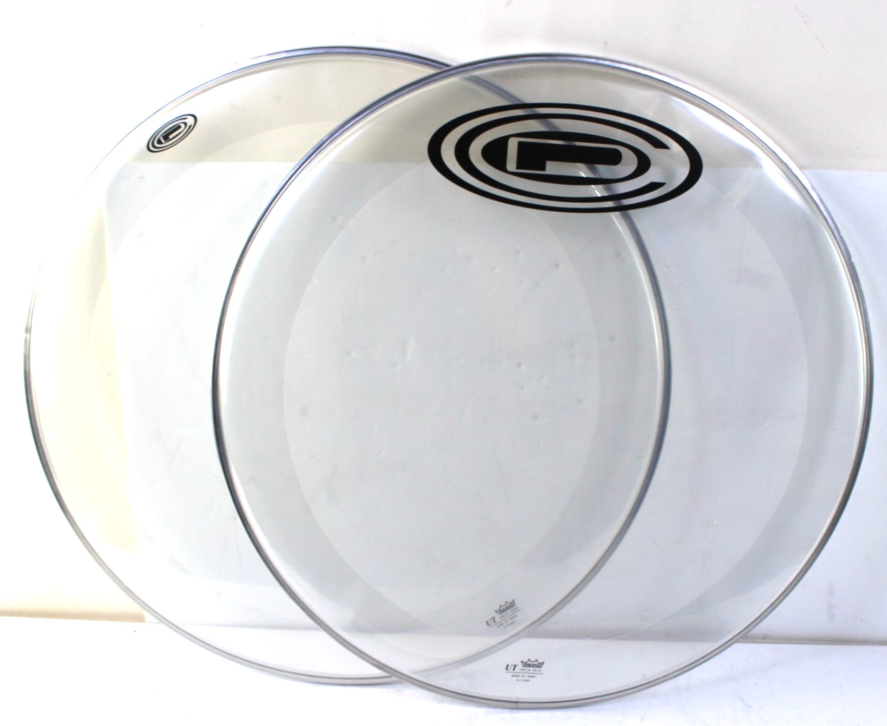 Orange County Drum / Remo LOGO'd 22" Bass Drum Head Set, Front & Back NEW #R7790
