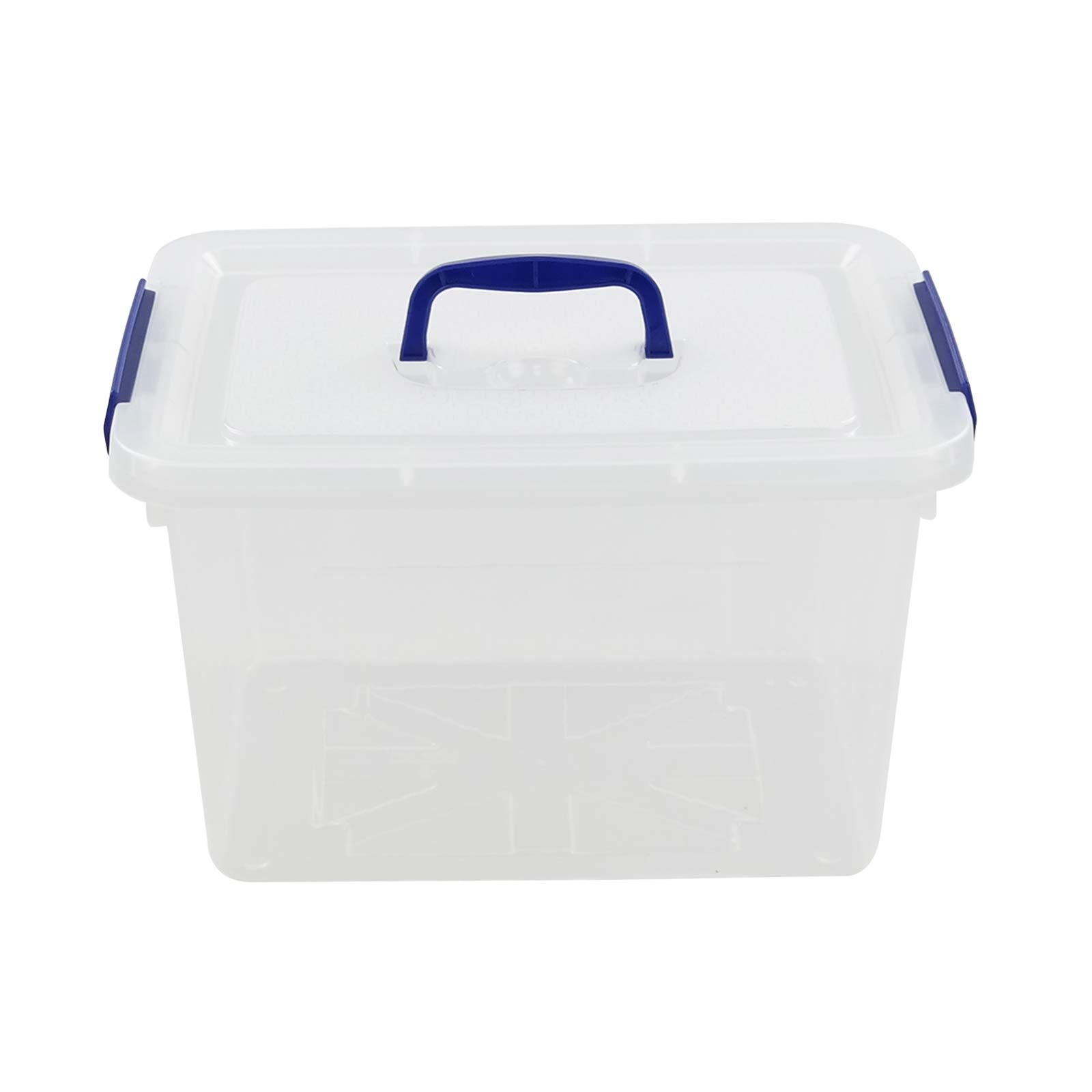 Plastic Storage Organizer Bins with Lid, 12 Quart Latching Box, Set of 1