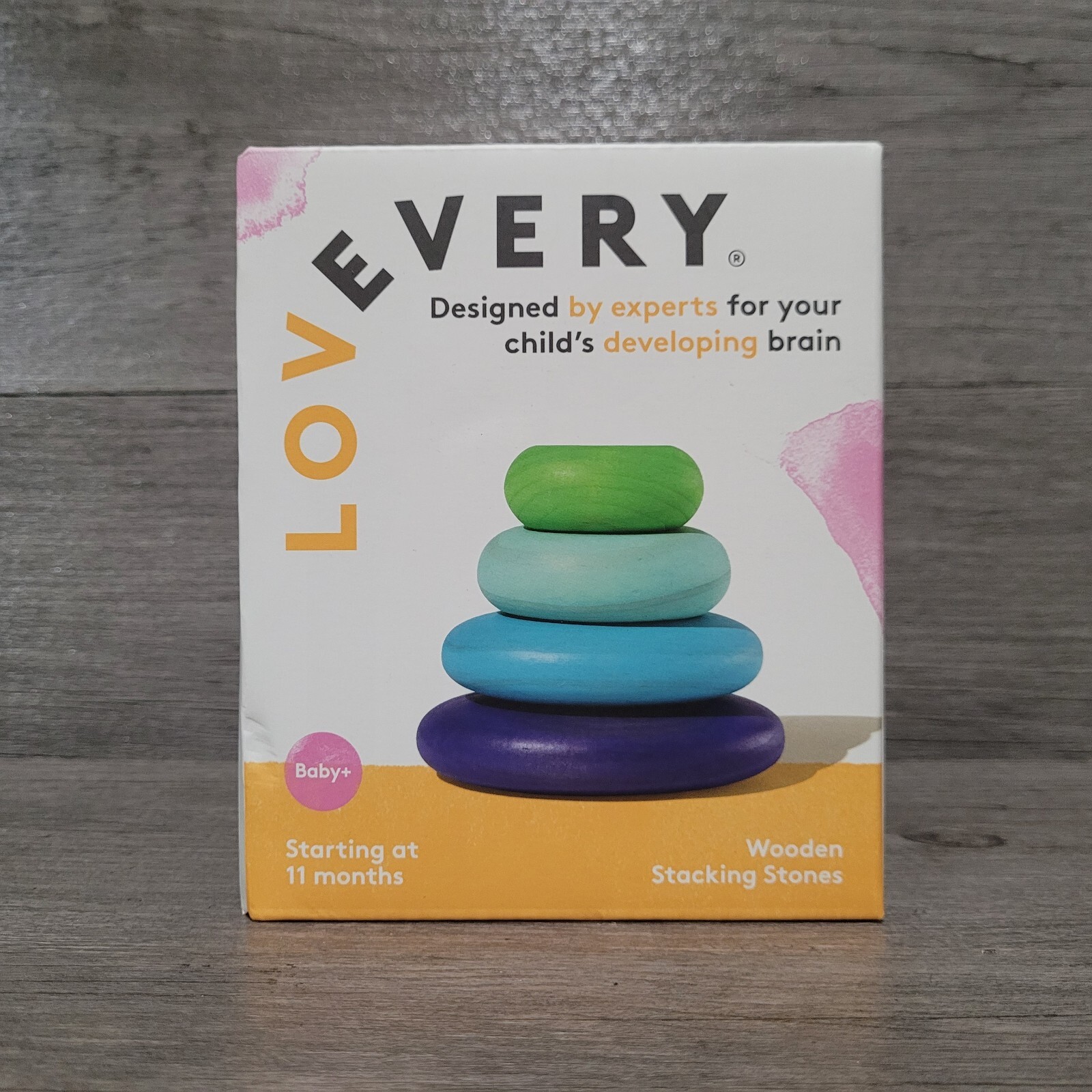 Lovevery Wooden Stacking Stones 4 pieces