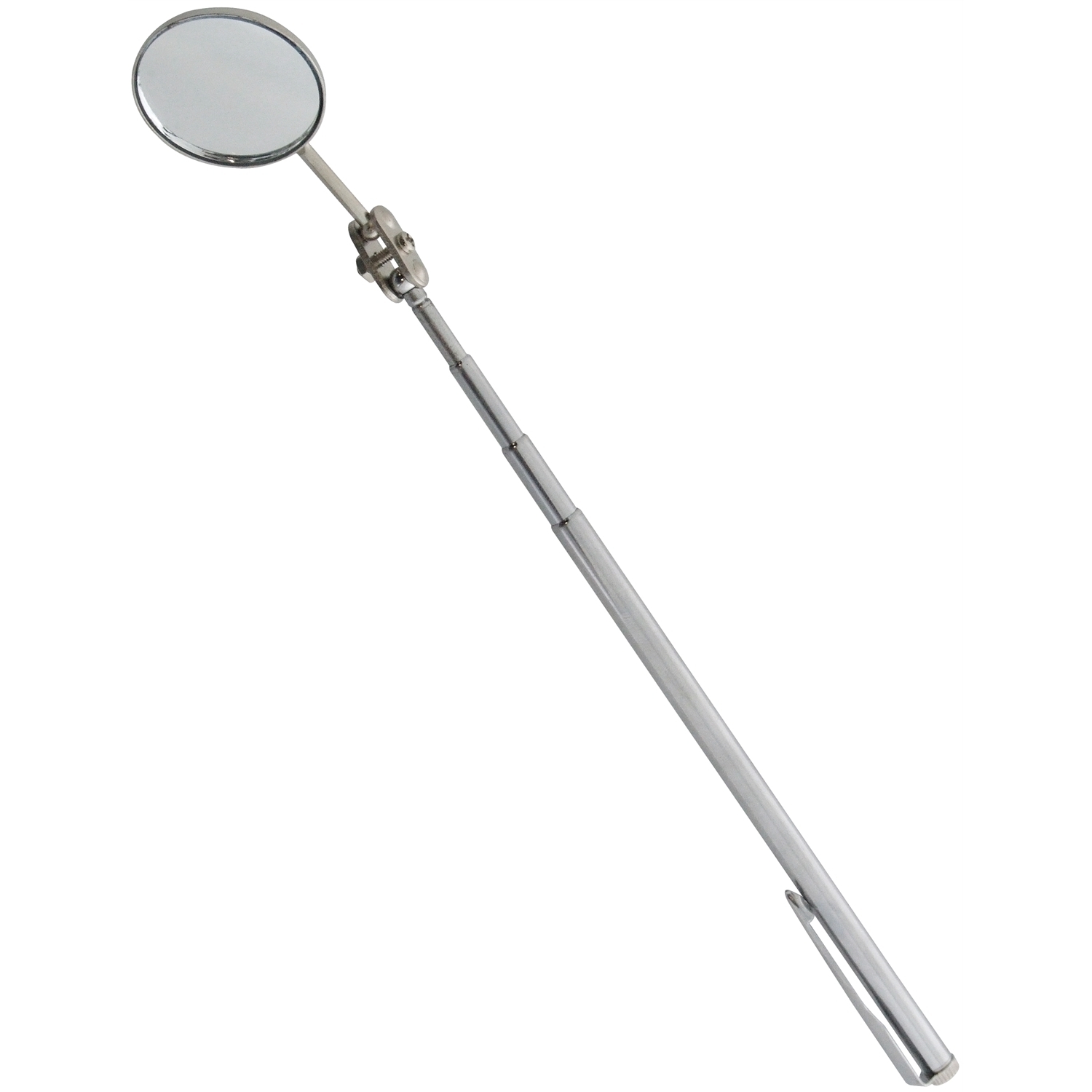 TELESCOPIC INSPECTION MIRROR EXTENDING INSPECTION MIRROR SWIVEL POCKET CLIP NEW