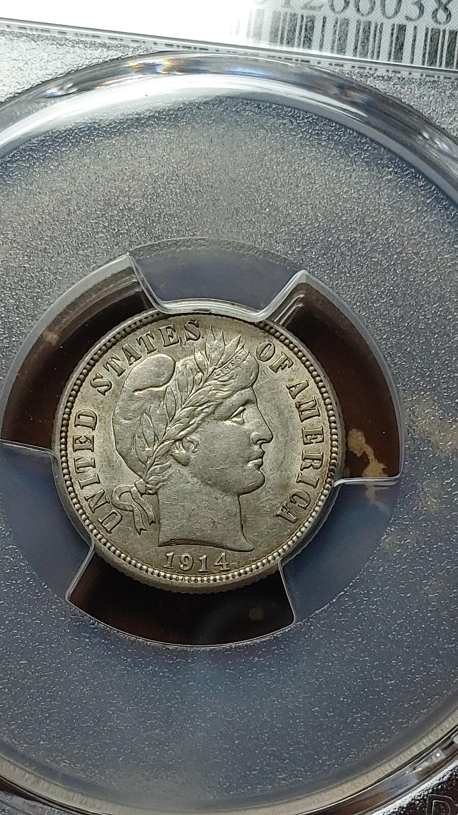 1914 Barber Silver Dime 10C PCGS AU55 5192