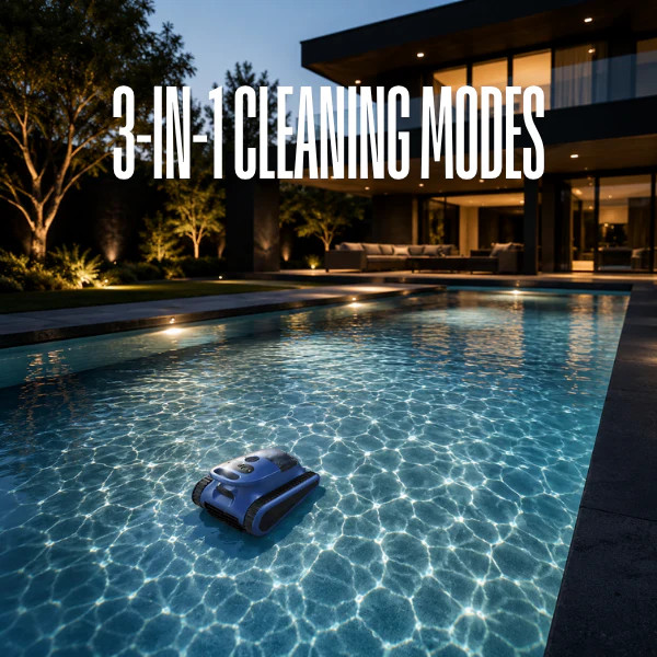 3 in 1 Automatic Cordless Pool Vacuum for Inground Pools