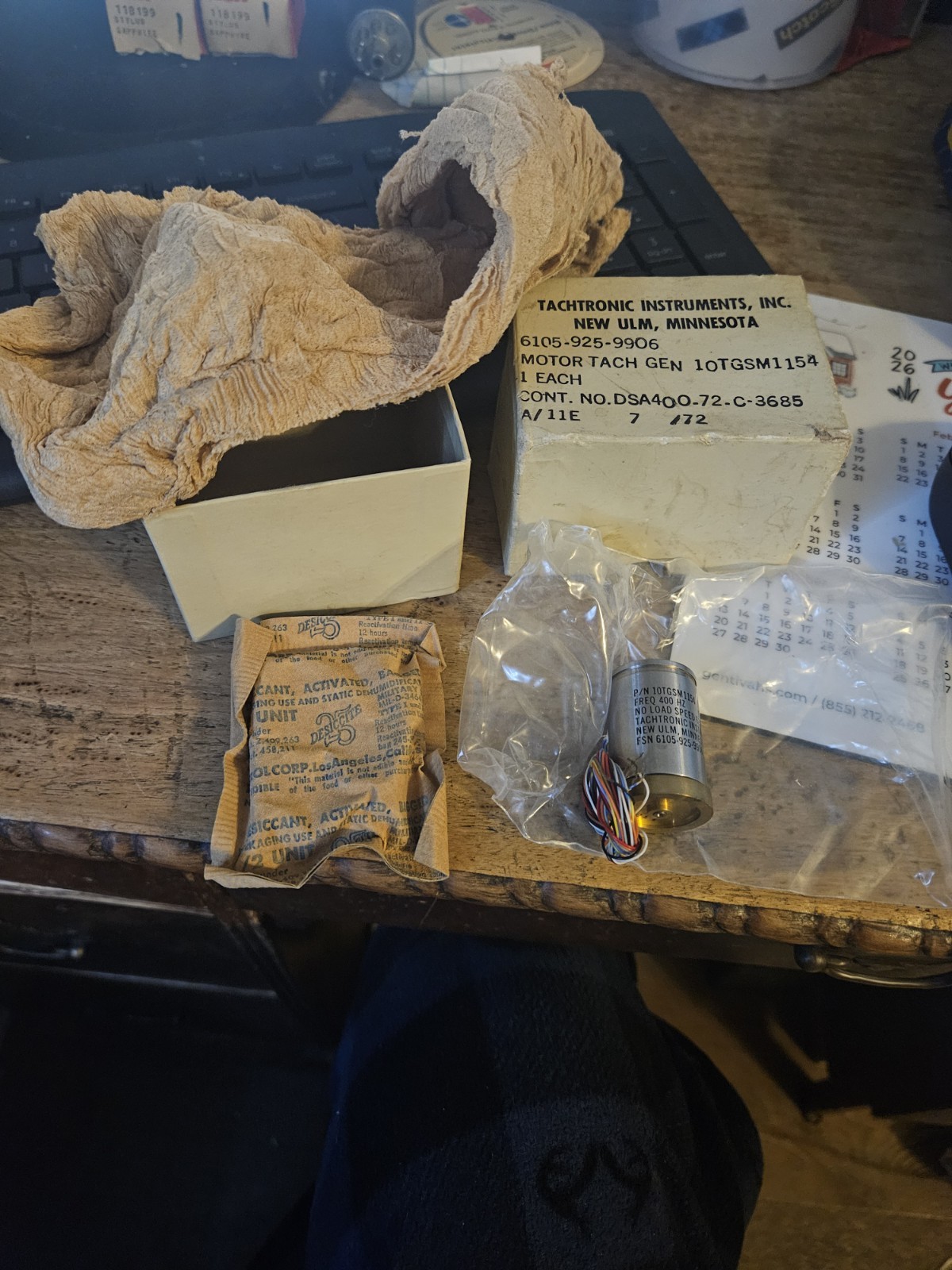 HTF VINTAGE NOS TACHTRONIC INSTRUMENTS MILITARY SERVO MOTOR TACH GEN 10TGSM1154