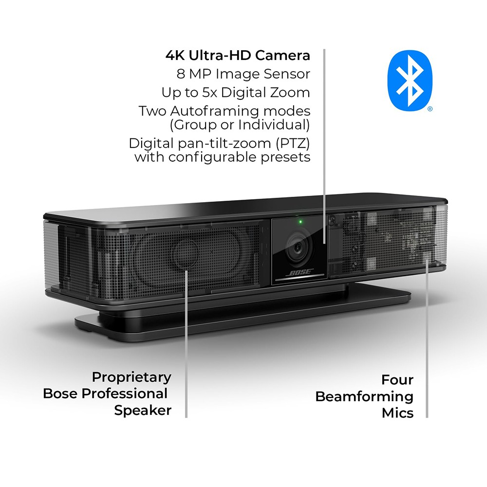 Bose Videobar VB-S, All-in-One USB Conferencing Device, 4K Camera, Mics - Open B