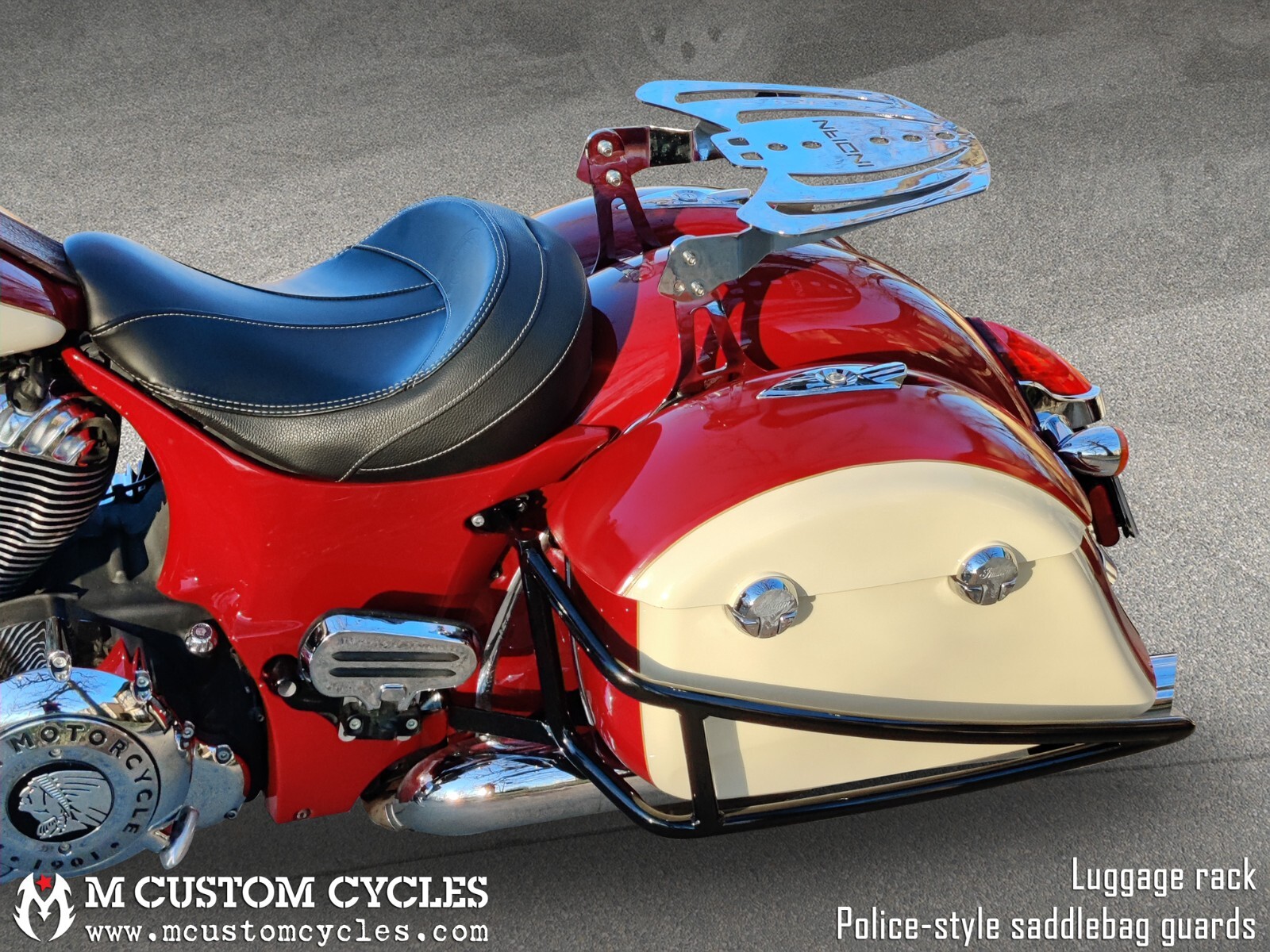 Police-Style Saddlebag Guards - Indian Chieftain, Roadmaster, Springfield, Chief