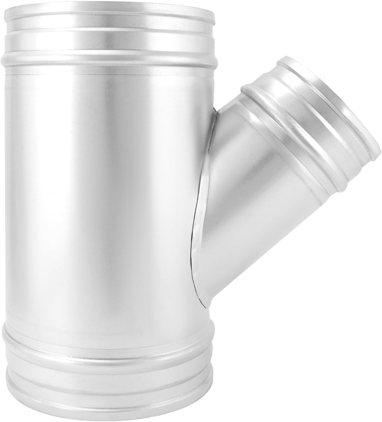 6" Duct Splitter, 3 Way Duct Hose Connector, 45° Degree 4 Inch Branch Metal Duct