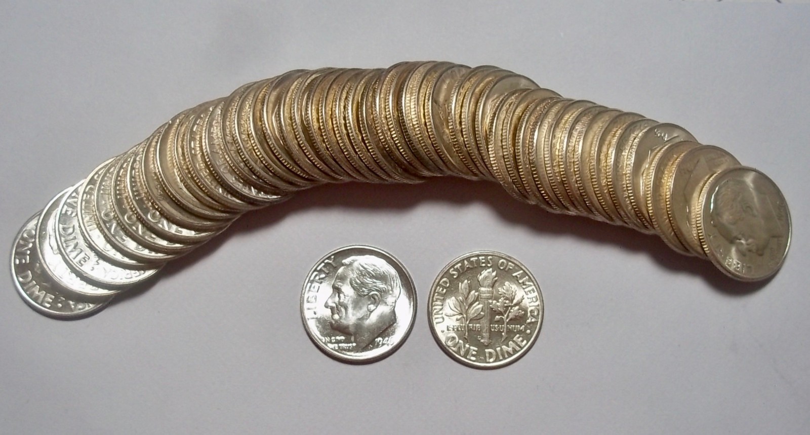 1 - 1946 - D  - ROOSEVELT  DIME - BU - MS -