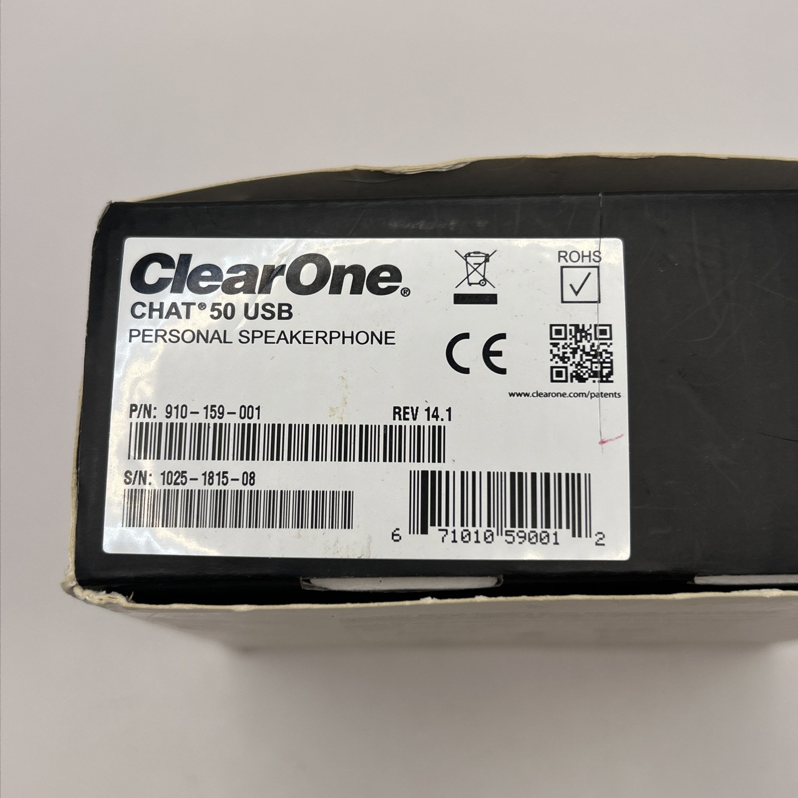 ClearOne Chat 50 USB Personal Speakerphone 910-159-001 Open box
