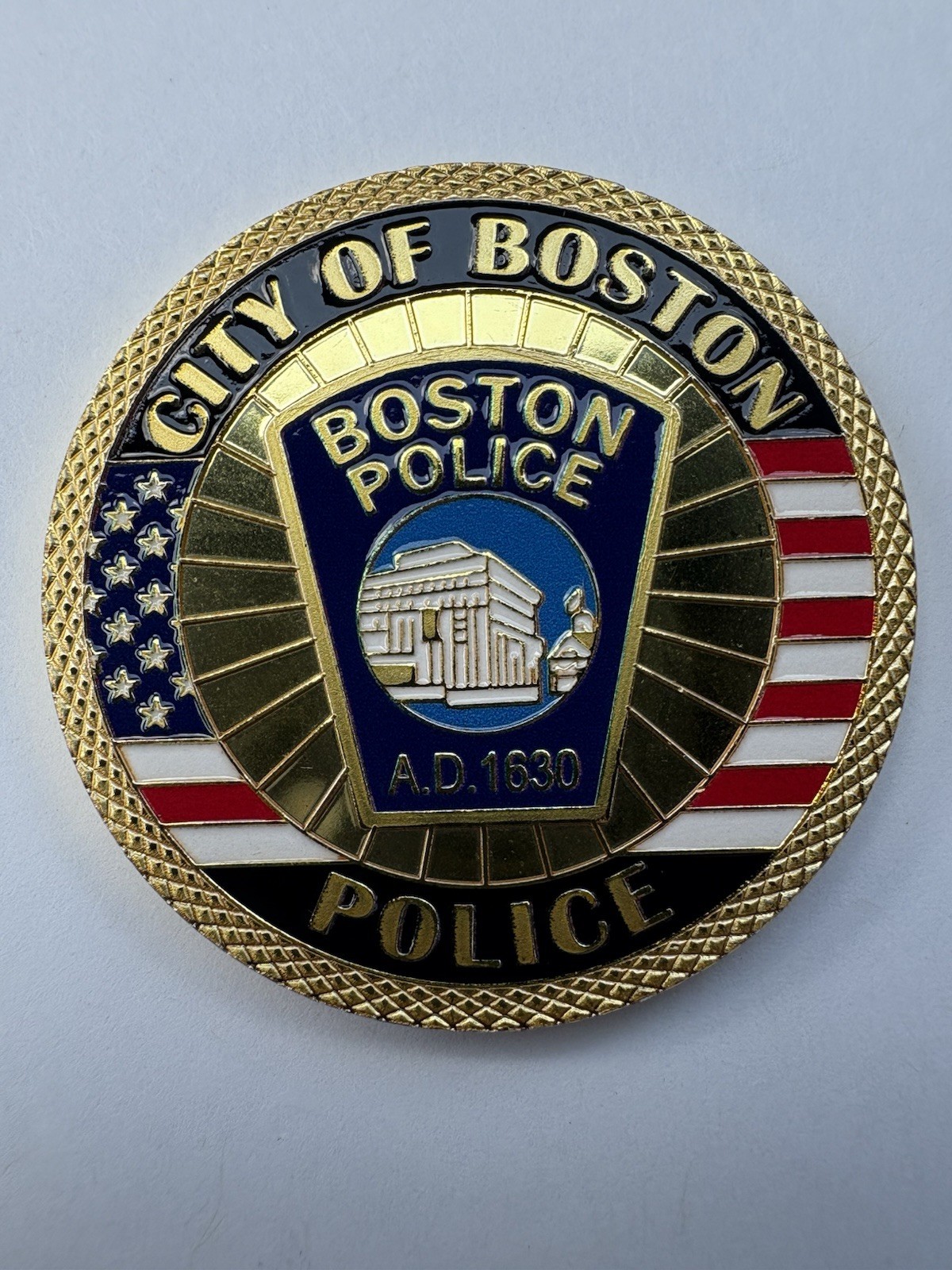 Boston Massachusetts Police Challenge Coin