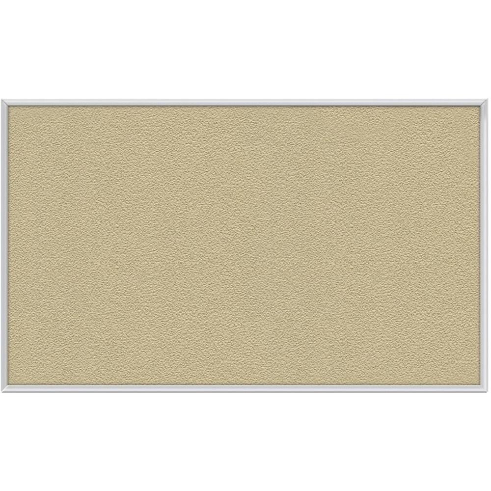 Pemberly Row Vinyl 3' x 4' Bulletin Board with Aluminum Frame in Caramel