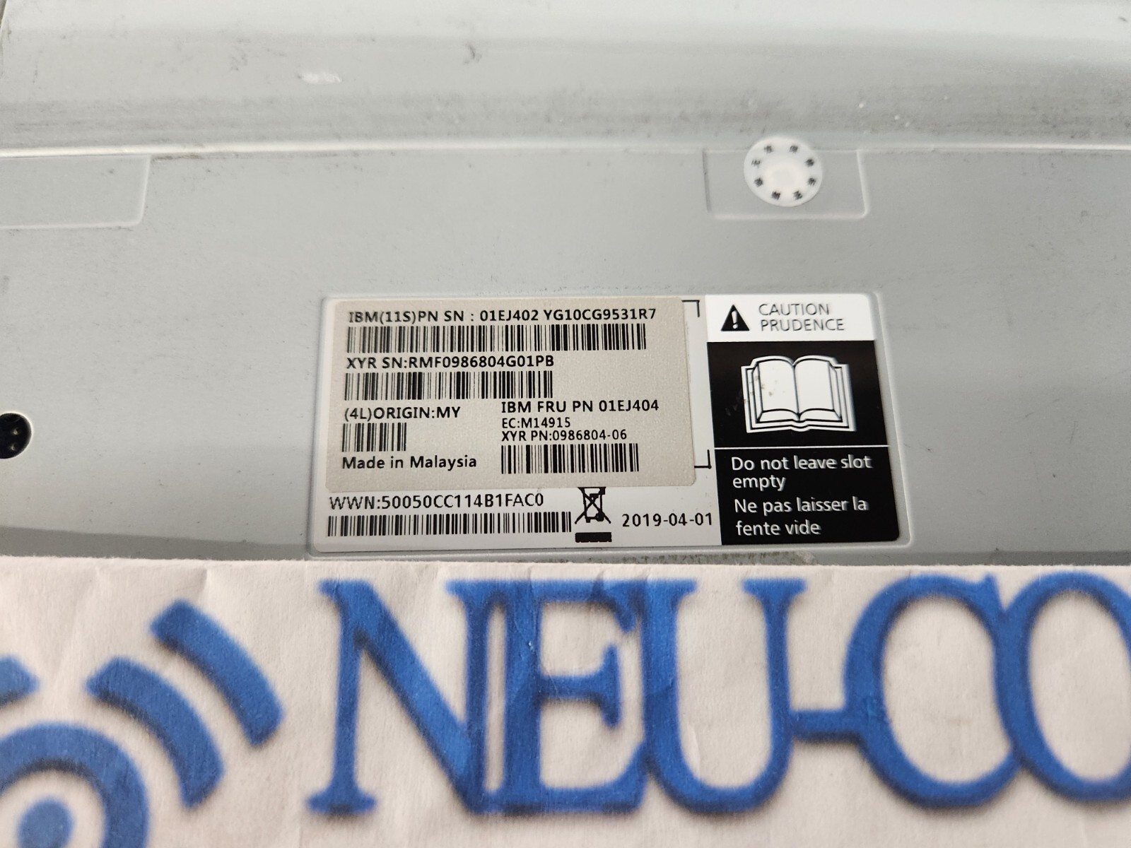 IBM 01EJ404 01EJ402 Storwize 2076-124 V7000 Node Controller