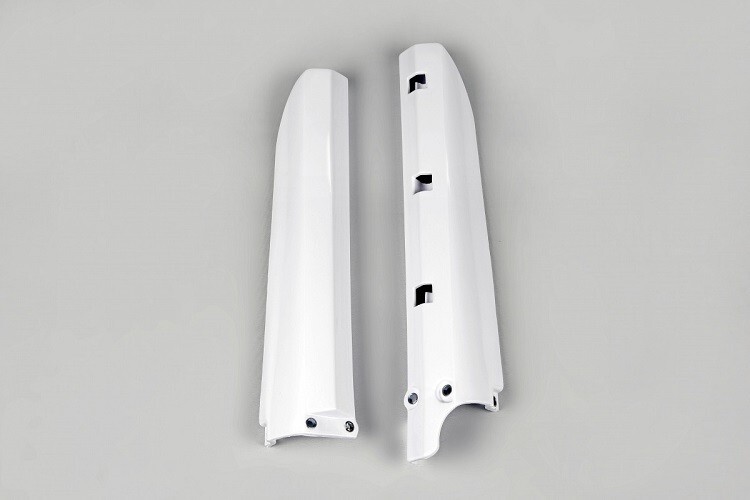 Ufo White Front Fork Slider Guards Protectors Yamaha YZ85 02-18