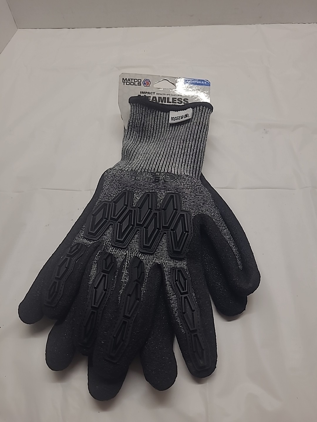 NEW Matco Tools Impact Seamless Black Gloves 2XL - MATIMPSMLS2X