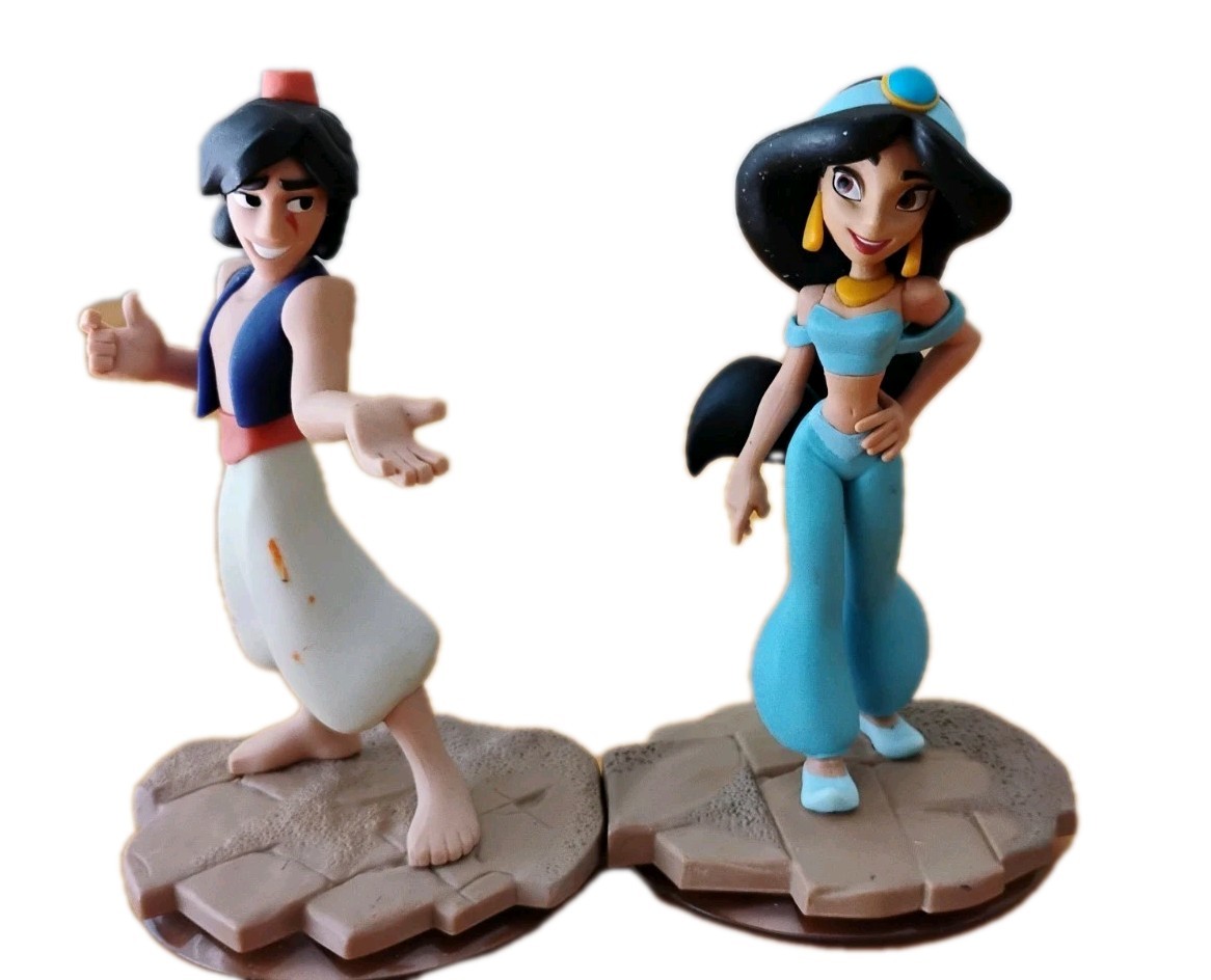 Disney Infinity 2.0 Aladdin 2 Figure Lot Aladdin & Jasmine Character Set Tested