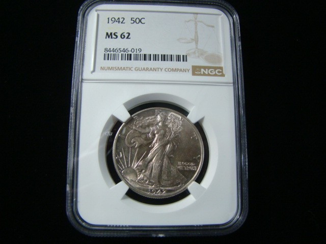 1942 Walking Liberty Silver Half Dollar NGC Graded MS62 #8446546-019