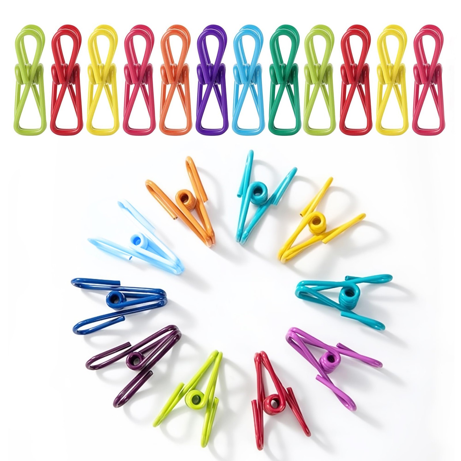45 Pcs Chip Clips - 2 Inch Random Multi-Colored Waterproof 45 Pcs, Colorful