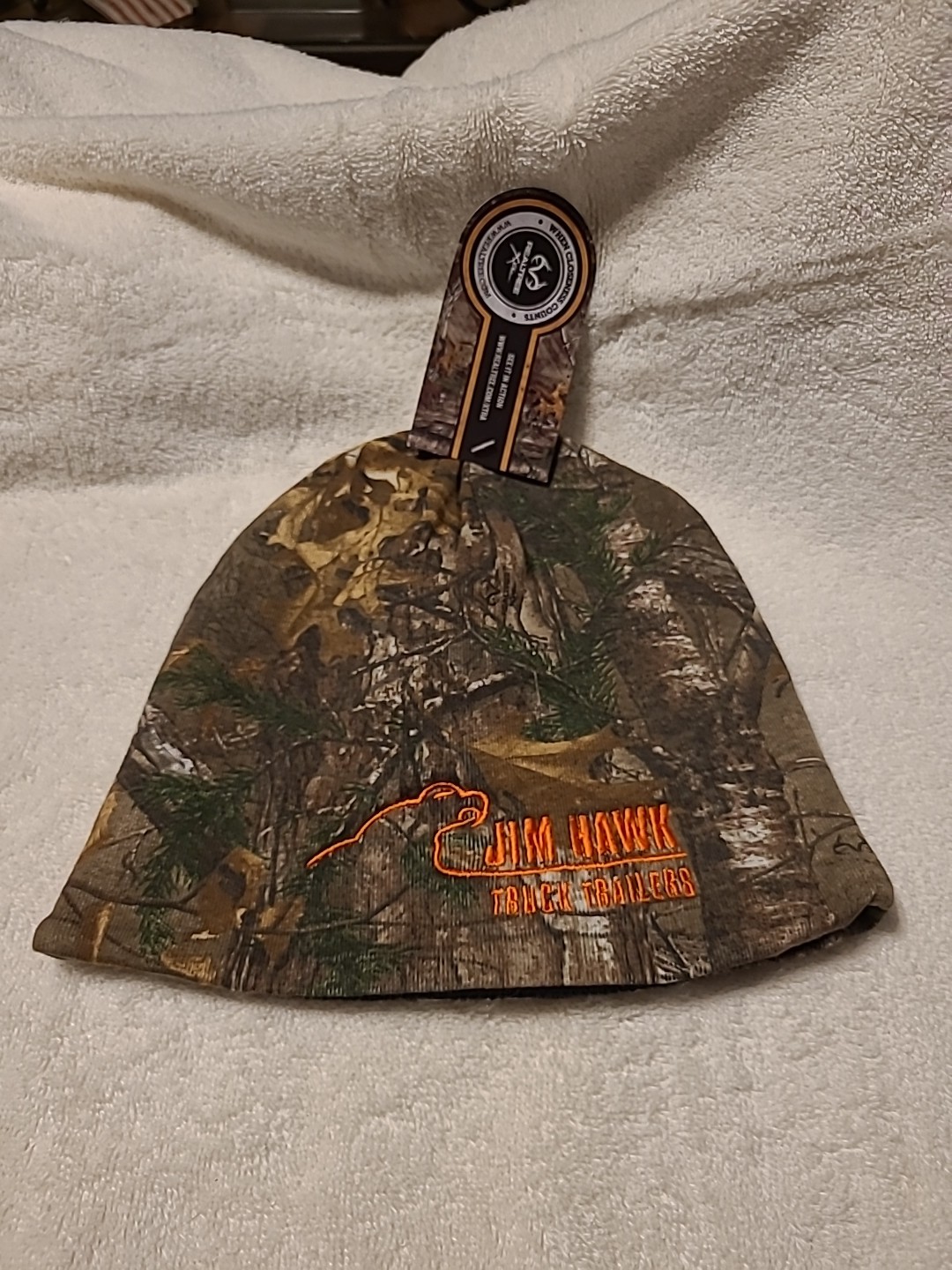 NWT REALTREE All Season Fleece Beanie Camo One Size GW Orange Logo