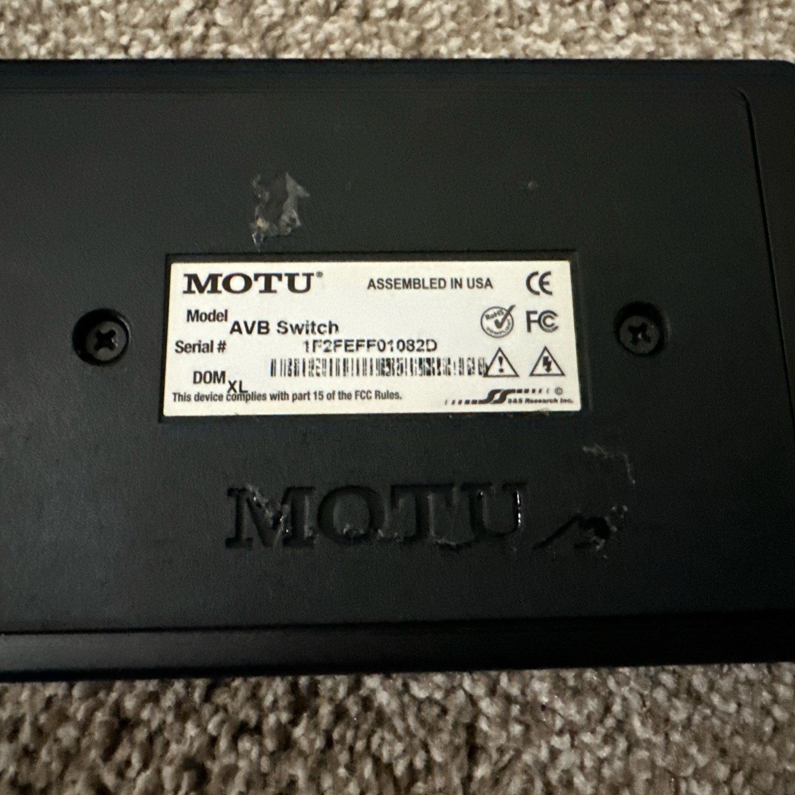 Savant Motu AVB Networking Switch - No Power Supply