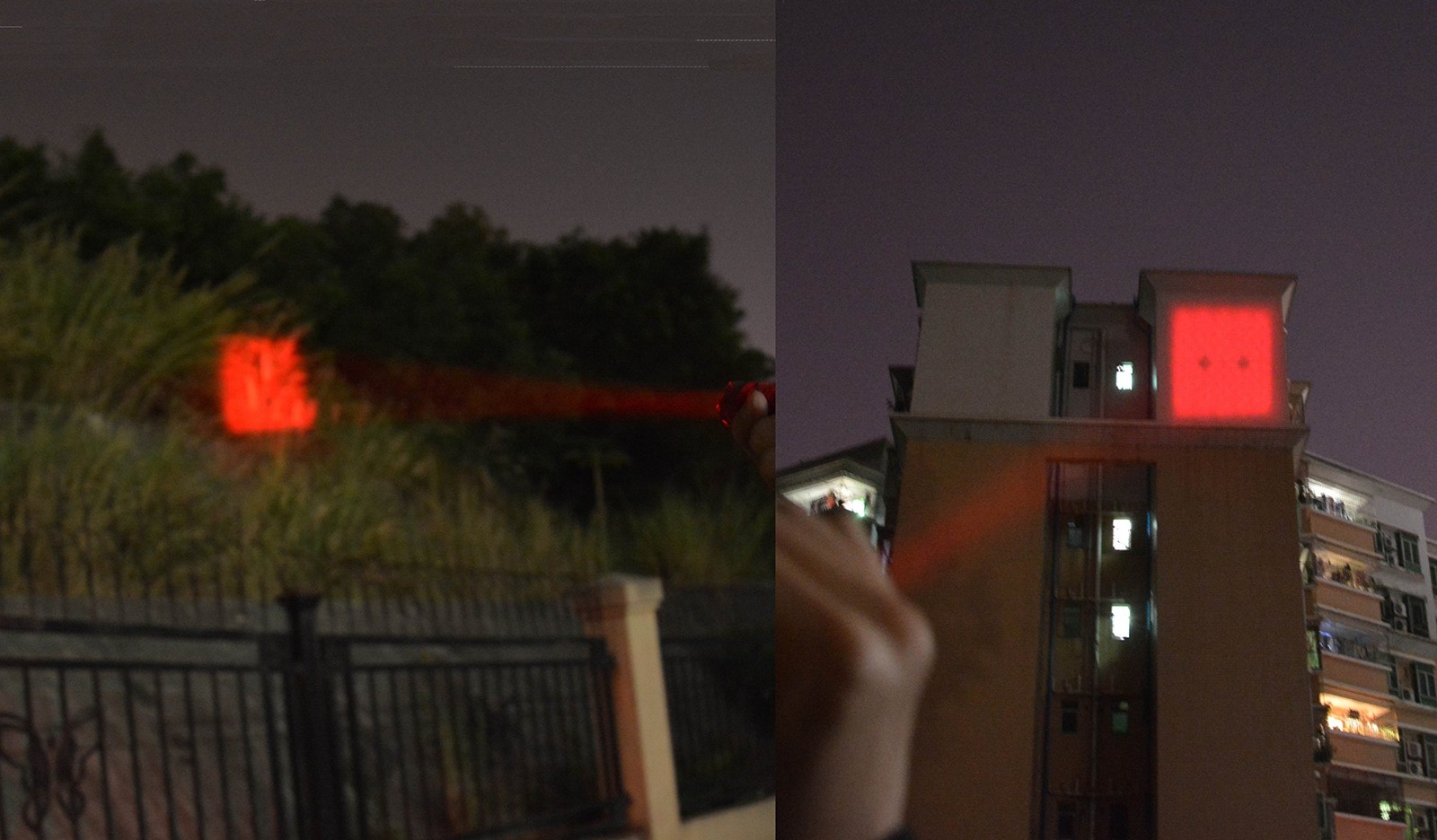 Scalable Red LED 3 Mode Long Range Red Beam Red Light Flashlight, Red Flashli...