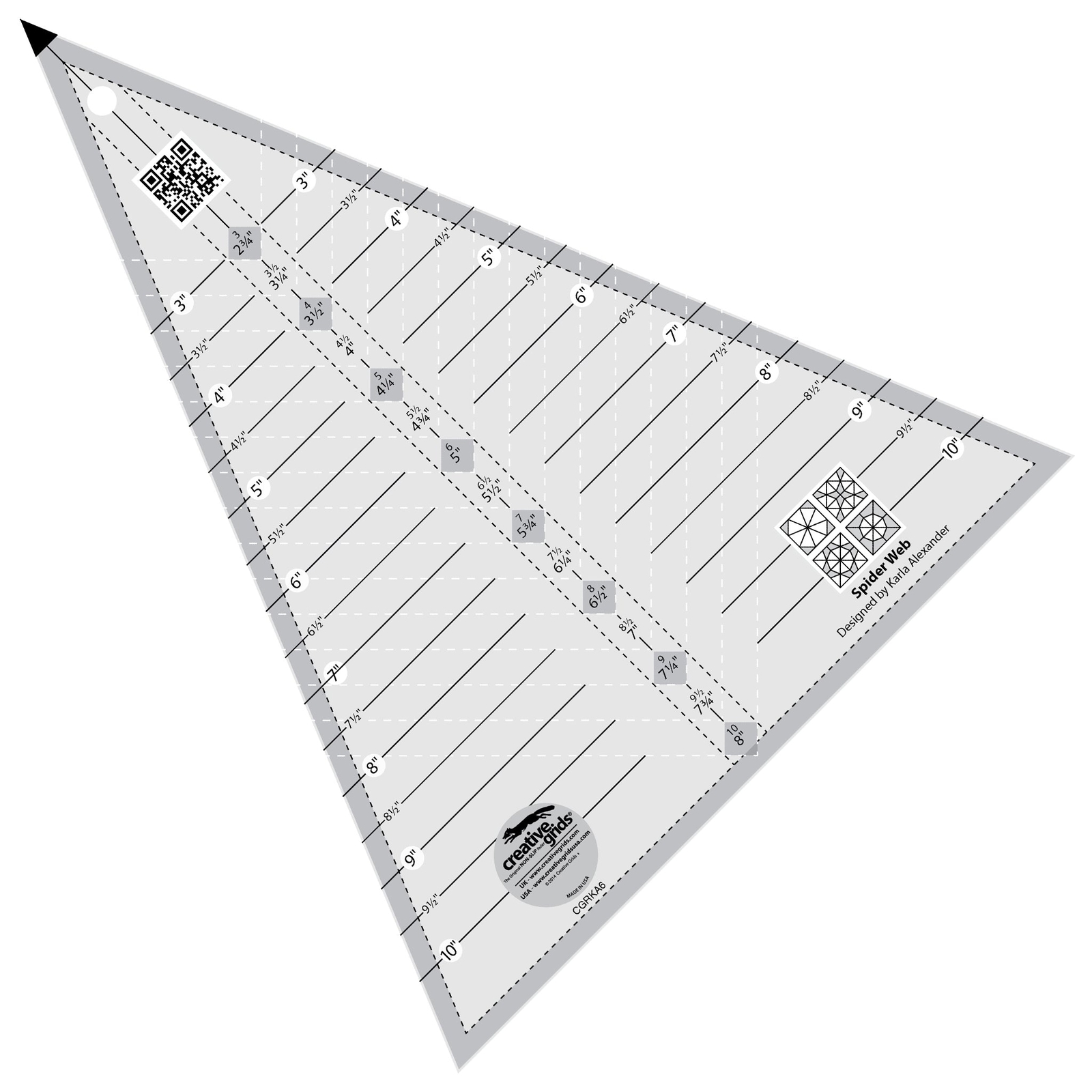 Creative Grids Spider Web Quilt Ruler (CGRKA6)