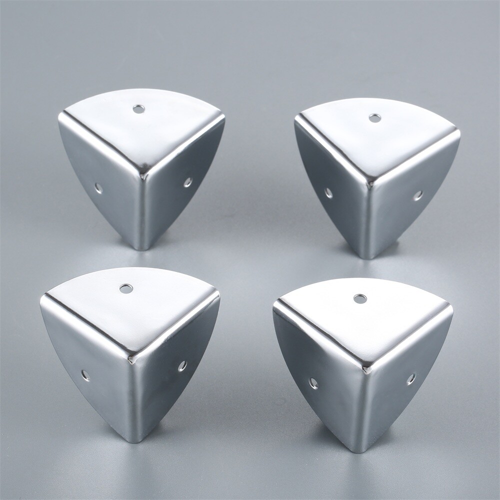 4Pcs Corner Protector Metal Silver 38MM for Tool Box Luggage Corner Guard Bumper