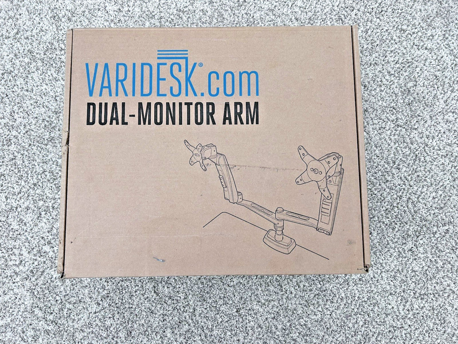 VARIDESK Dual Monitor Arm New Open Box