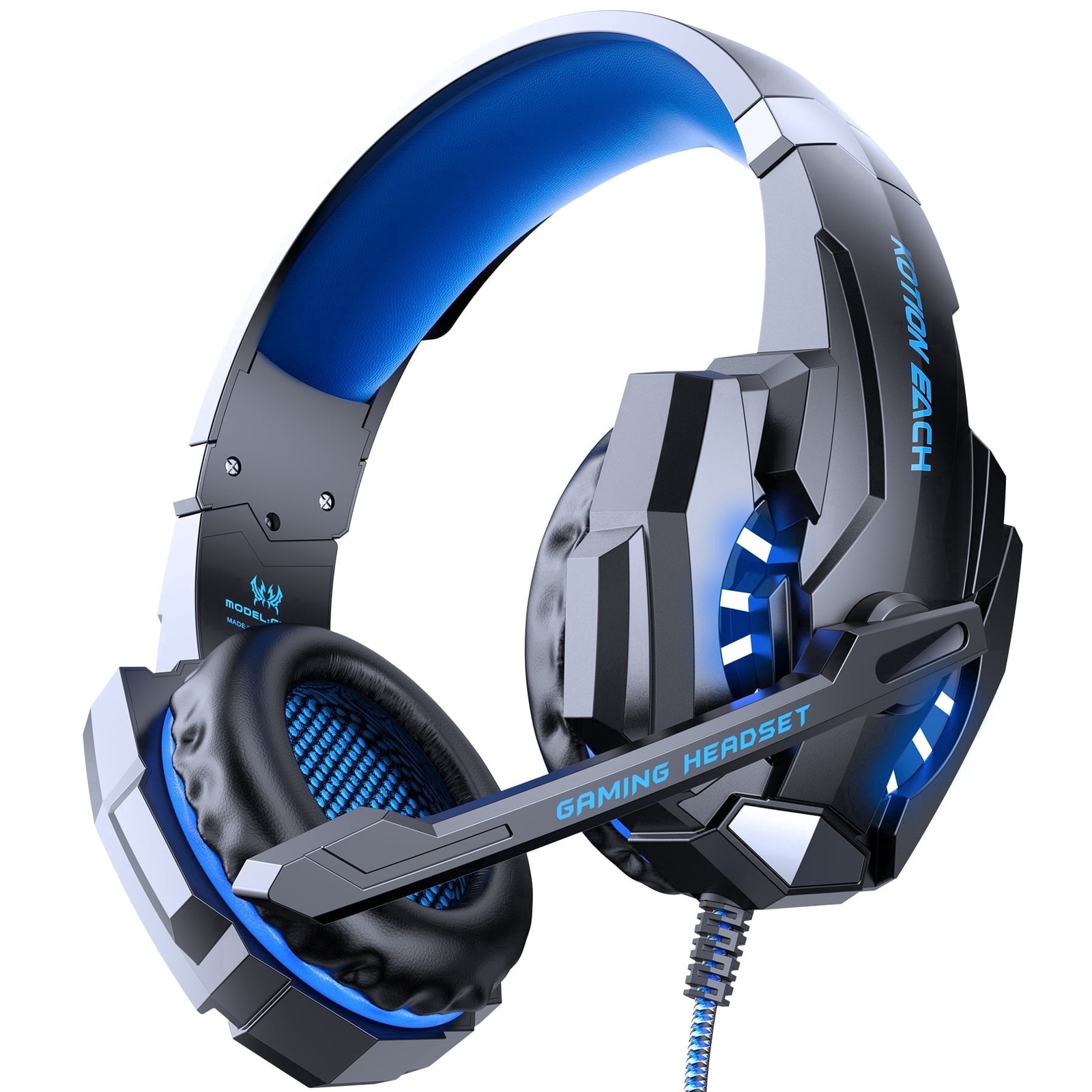 VEAT00L Gaming Headset with Microphone, 7.1 Stereo Surround Sound, Noise