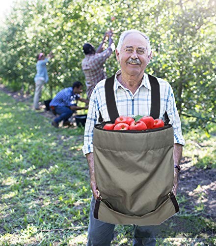 Garden Harvest Apron Bag – Waterproof 600D Fruit & Vegetable Picking Pouch fo...