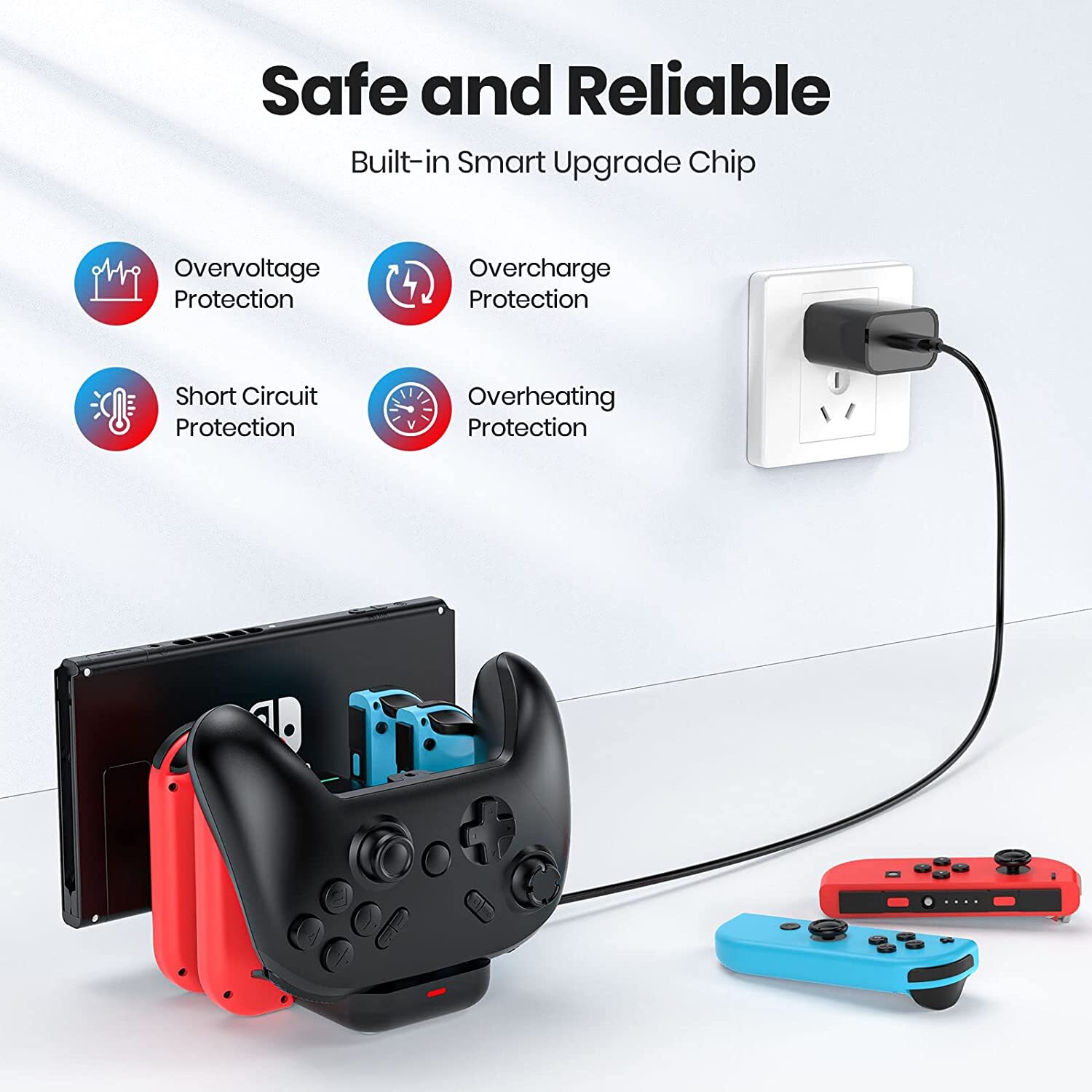 For Nintendo Switch Joy-Con Pro Controller Charging Stand Dock Charger Station