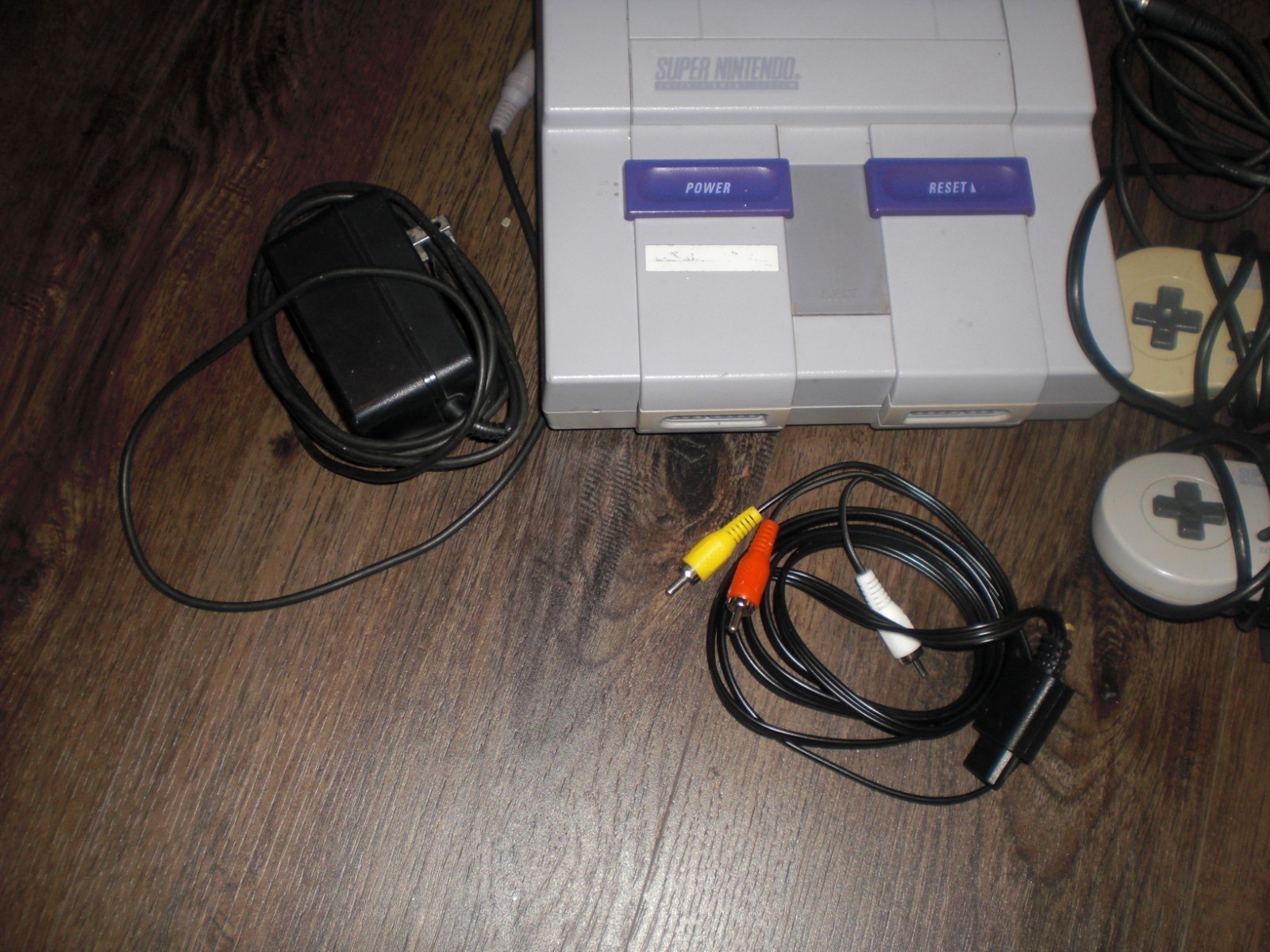 Super Nintendo SNES Original Console System w/ OEM Cables 2 Controllers TESTED