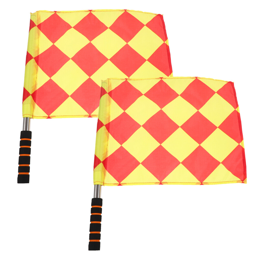2PCS Football Command Flags Referee Flags Signal Flags Referee Equipments