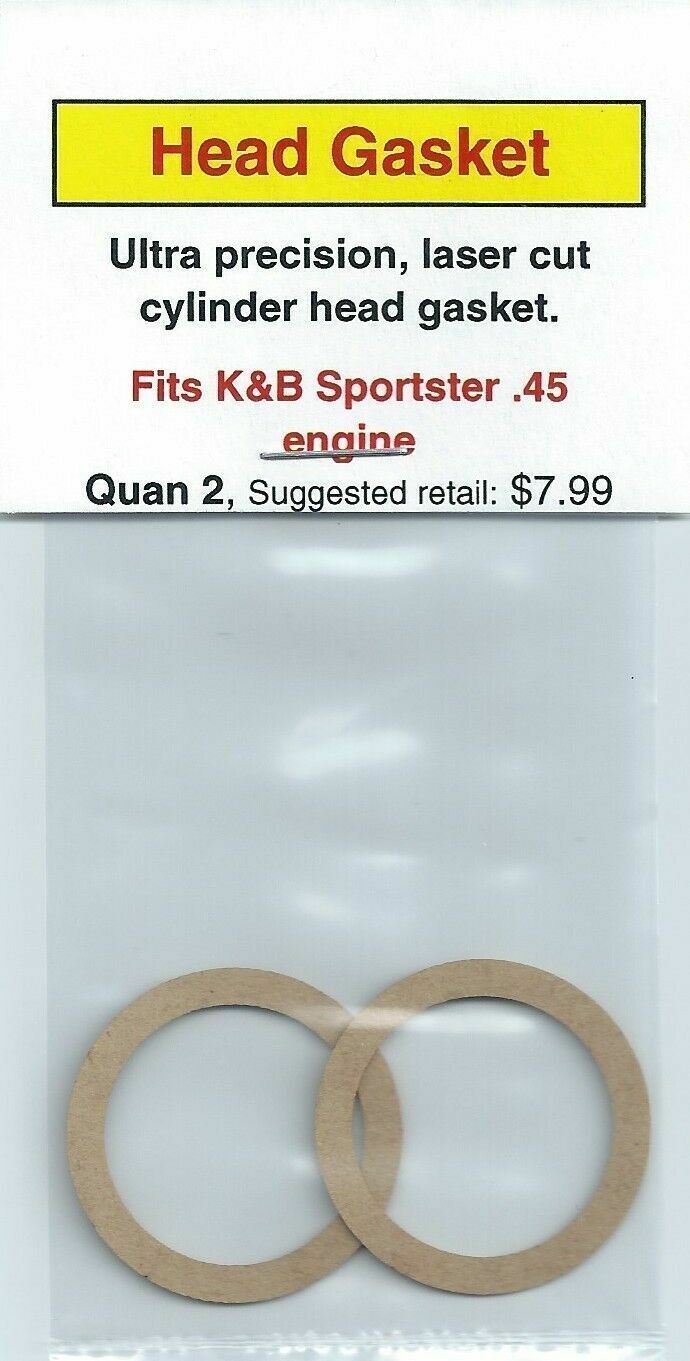 Aftermarket Cylinder Head Gasket 2 Pack, Fits K&B Sportster .45 NIP