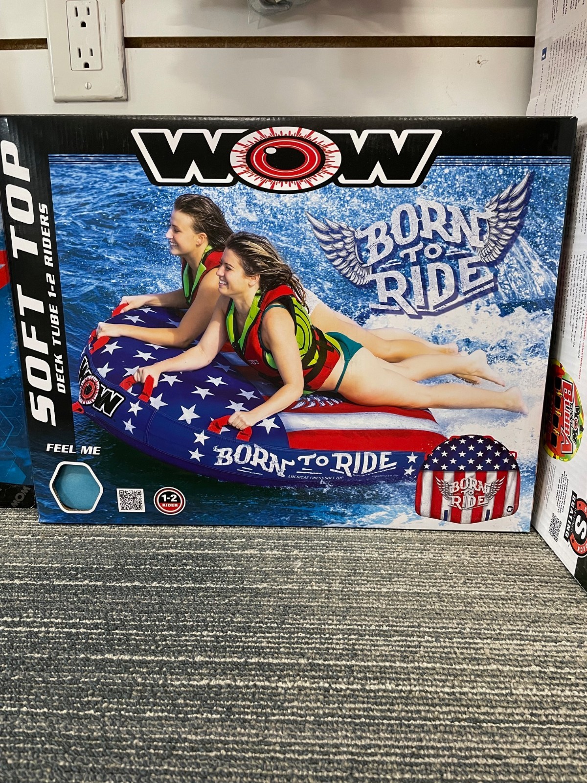 WOW Born To Ride 1-2 Person Towable Tube for Boating Watersports 201010