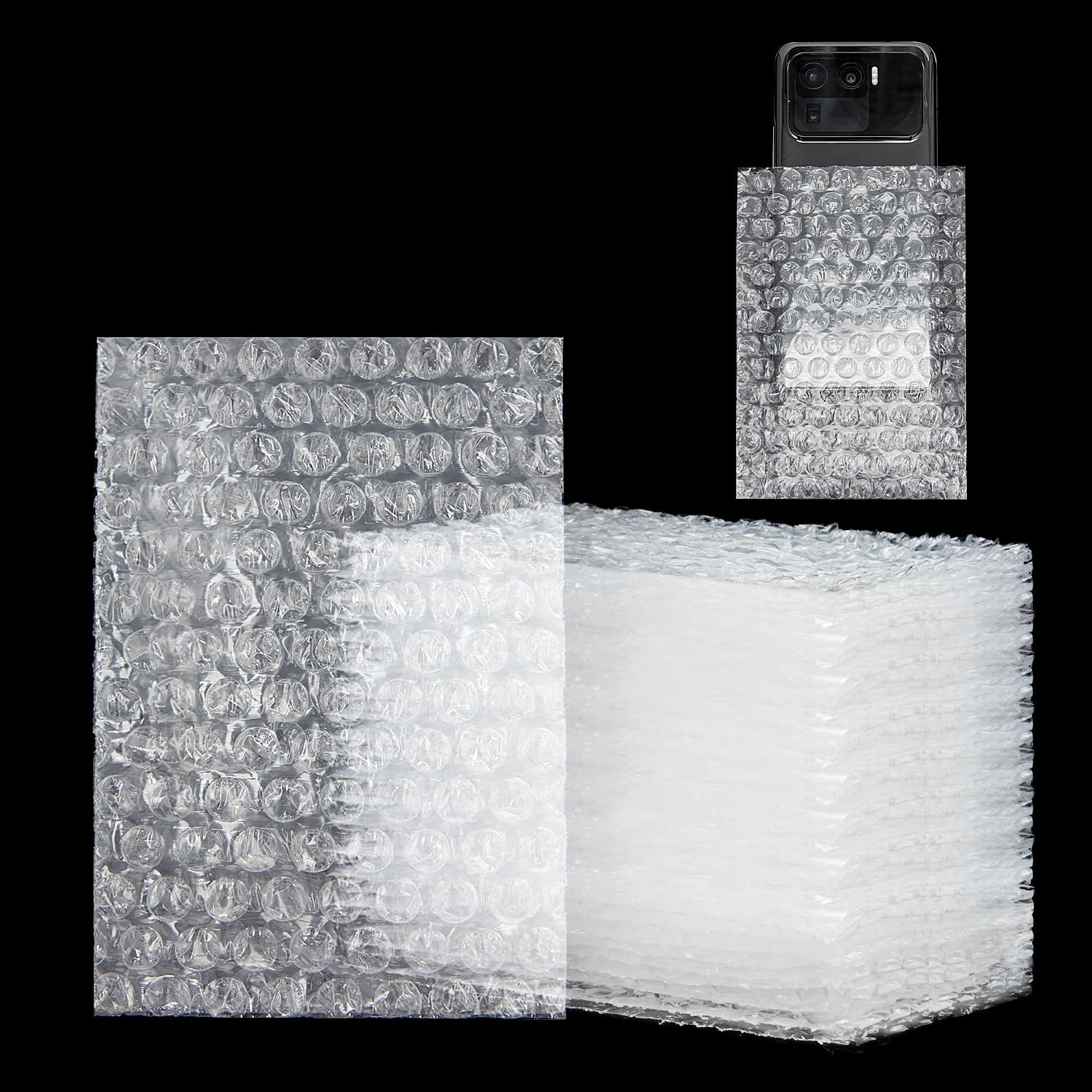 50 Pcs Bubble Pouches Wrap Small Bag,4 Inch X 6 Inch Clear Bubble Out Bags Prote