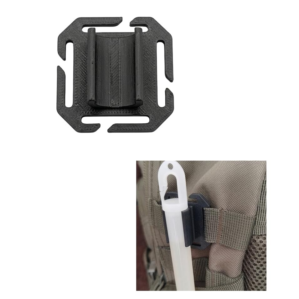 Tactical MOLLE Glow Stick Holder 2-Pack - Light Stick Carrier Pouch for Vest,...