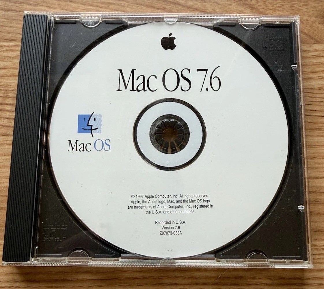Bootable Apple Mac OS 7.6 Install CD Macintosh Retrotech 1997 Sold As Is