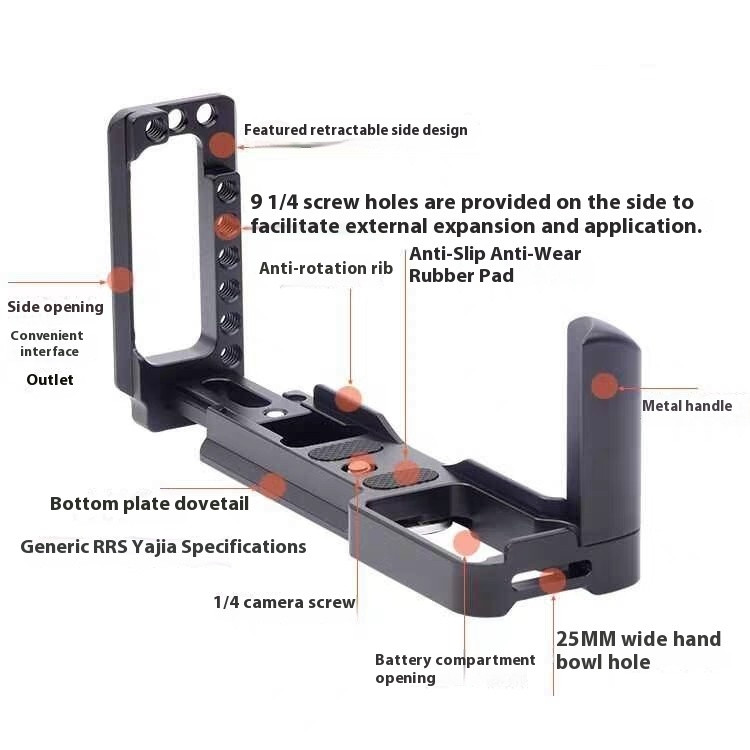 Camera Grip Handle L Plate Quick Install Plate Base Suitable for Fuji MHG-XPRO3