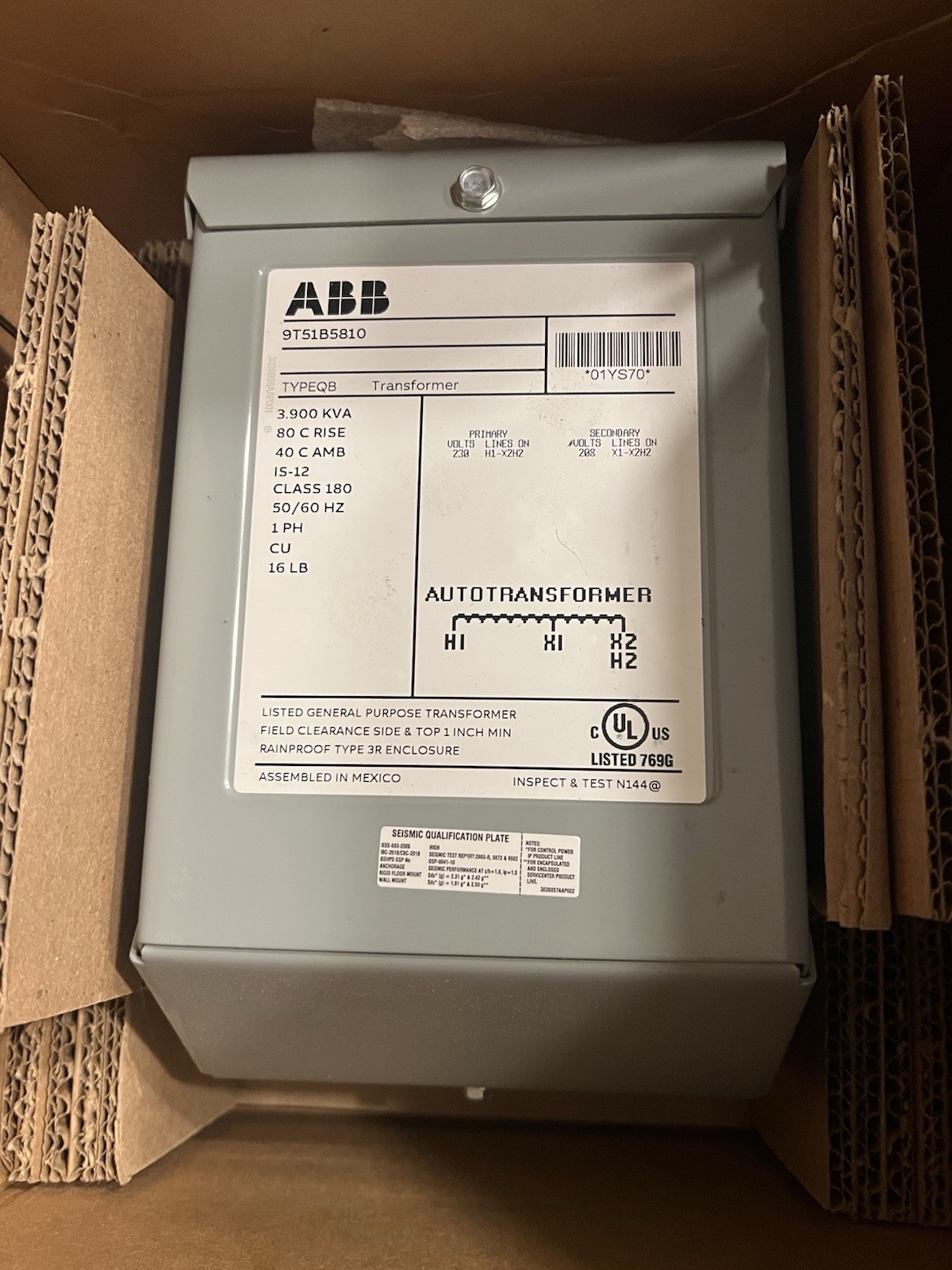 Air techniques 3.9 Kva Buck/boost Transformer, Part # 67002