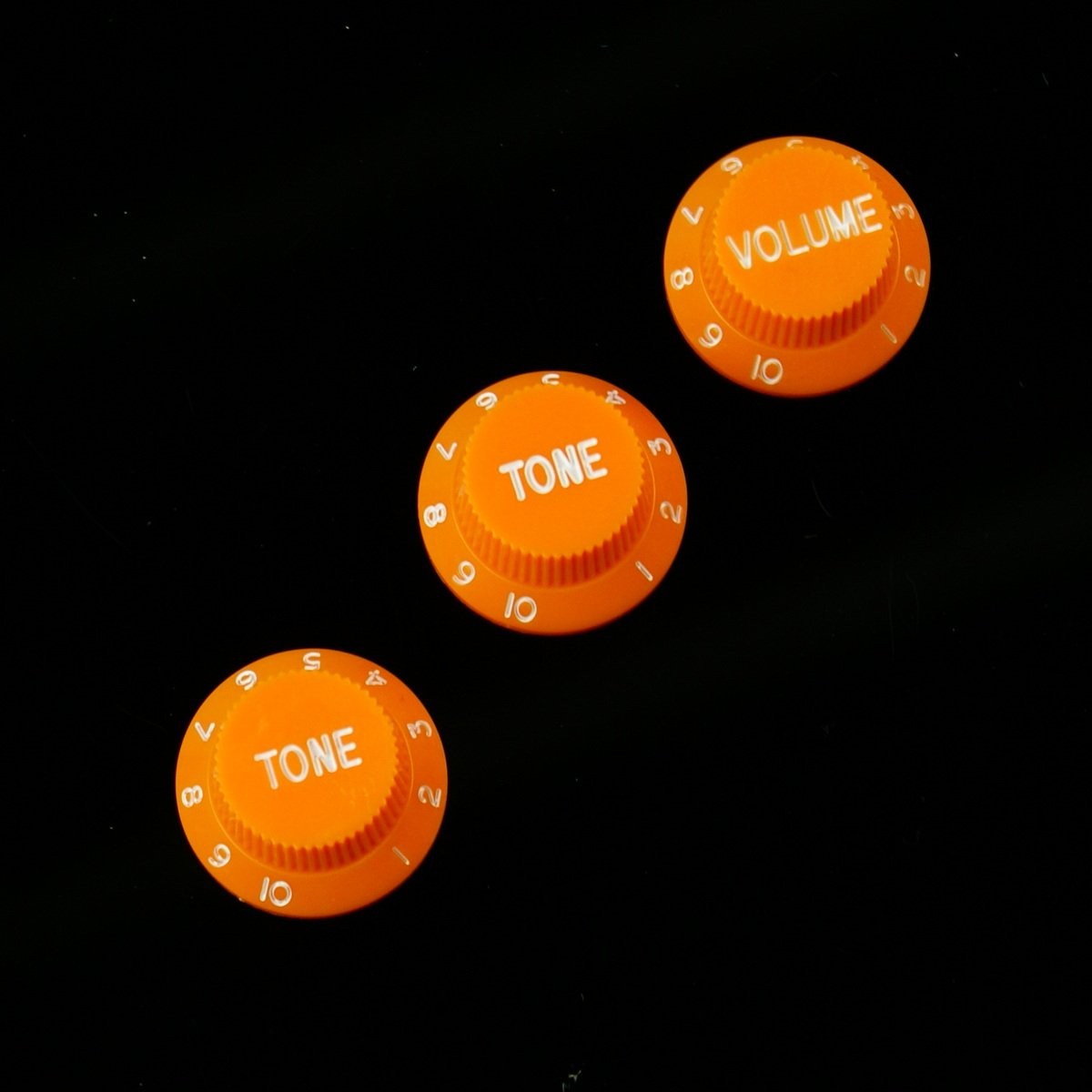 Strat style Guitar Control knobs Set (2 Tones, 1 Volume),Orange