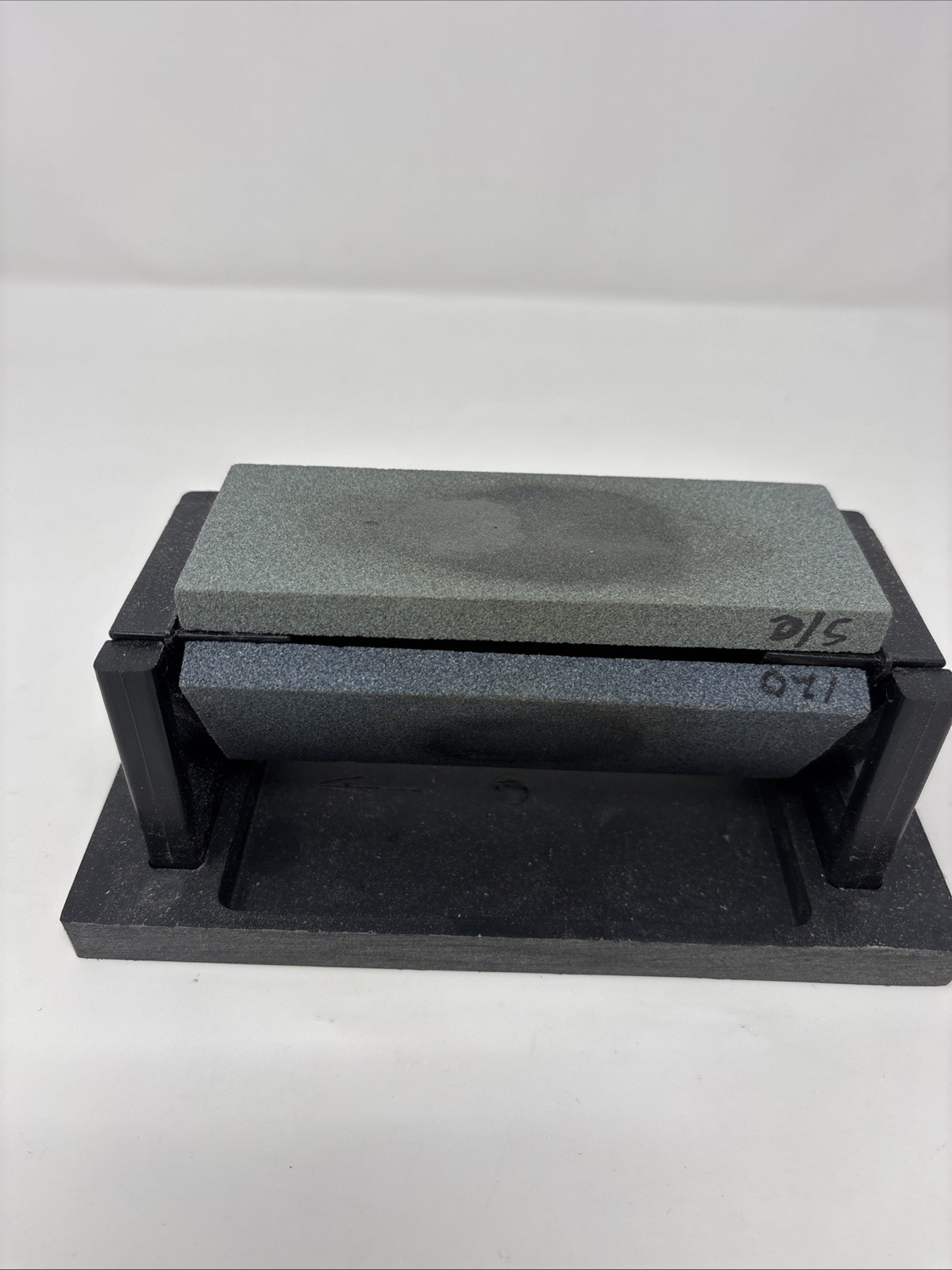 KMANDAA Thailand Tri-Stone Knife Sharpening System 3 Sided Whetstone w/ Base