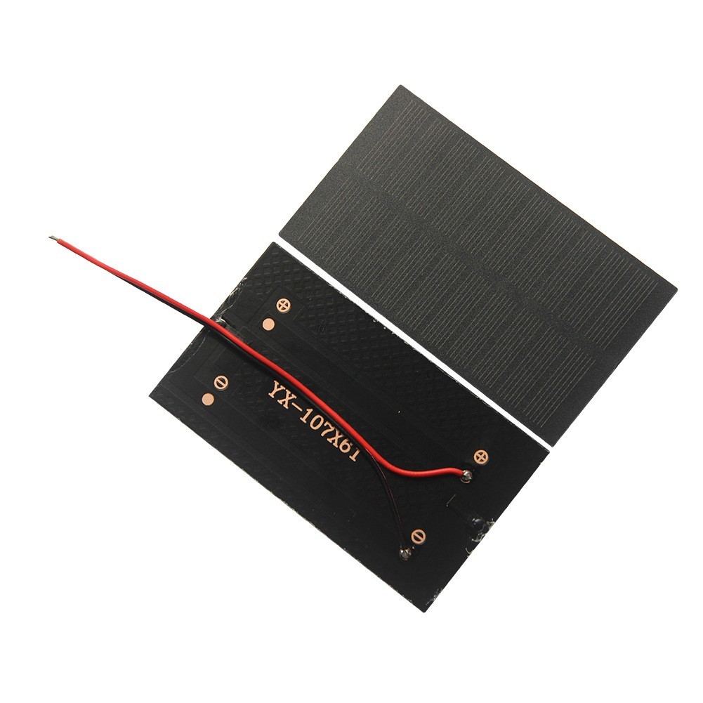 2 Pack 1W 5V Solar Panels with Electronic Wire for Charging 3 7V 5V Battery DIY