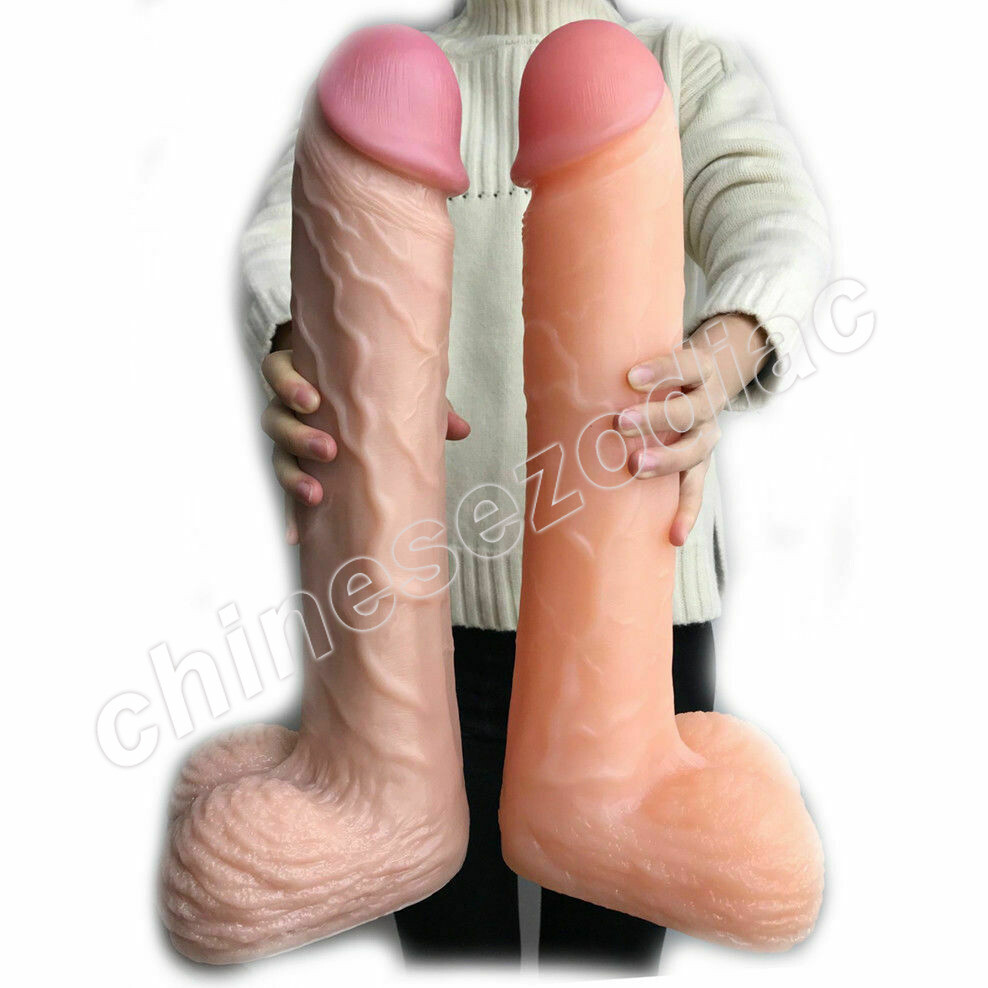 16 inch Long Huge Dildo Thick Girth Cock Giant Penis Female Maturbator Sex Toy