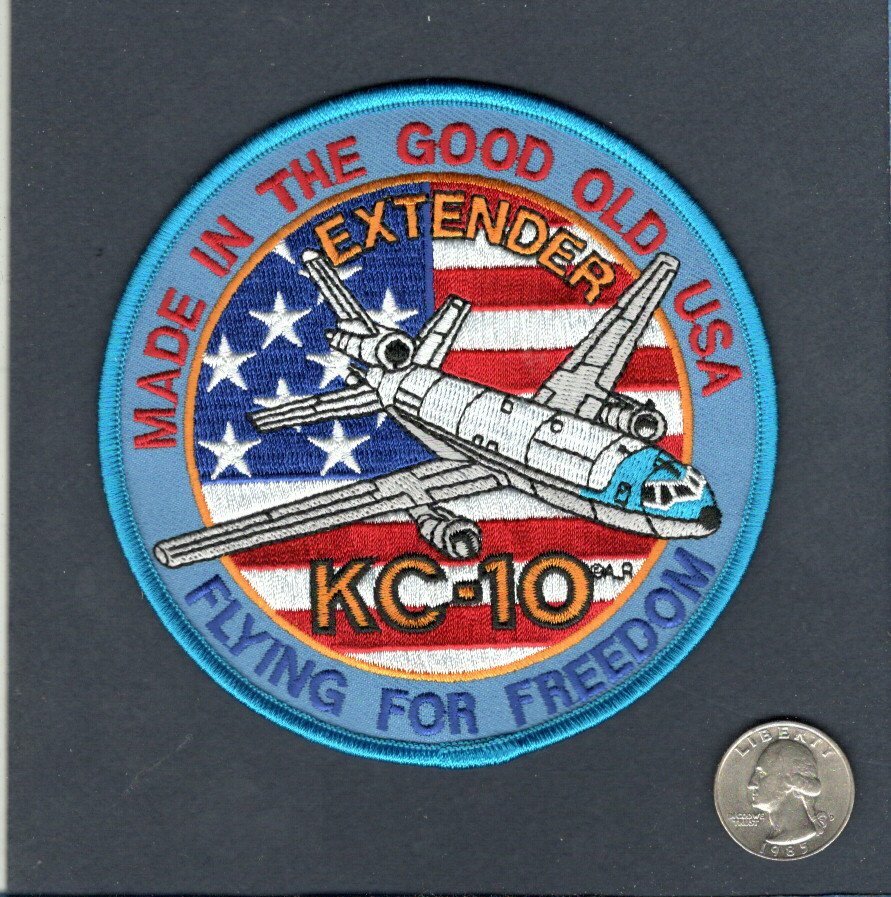 KC-10 EXTENDER USAF ARS ANG AREFS Refueling Squadron Aircraft Patch