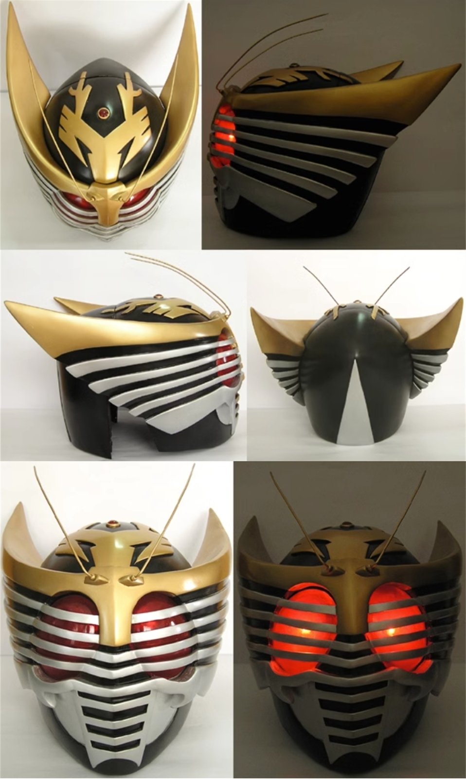 Kamen Rider Ryuki Cosplay Helmet Masked Rider Resin LED Mask Party Show Props