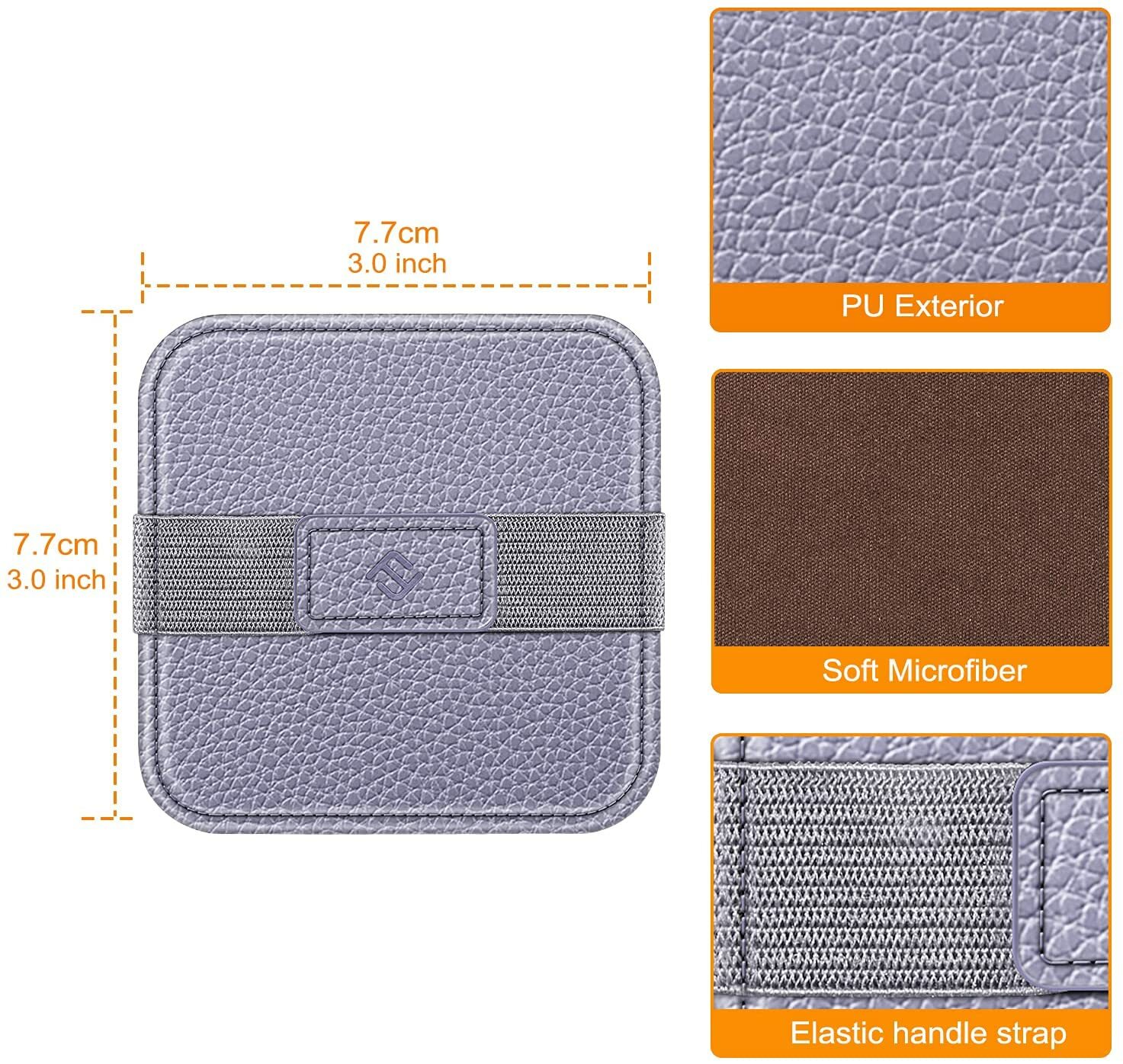 4 Pack, Screen Cleaning Pad, Soft Cloth Wipes, Screen Cleaner with Elastic Strap